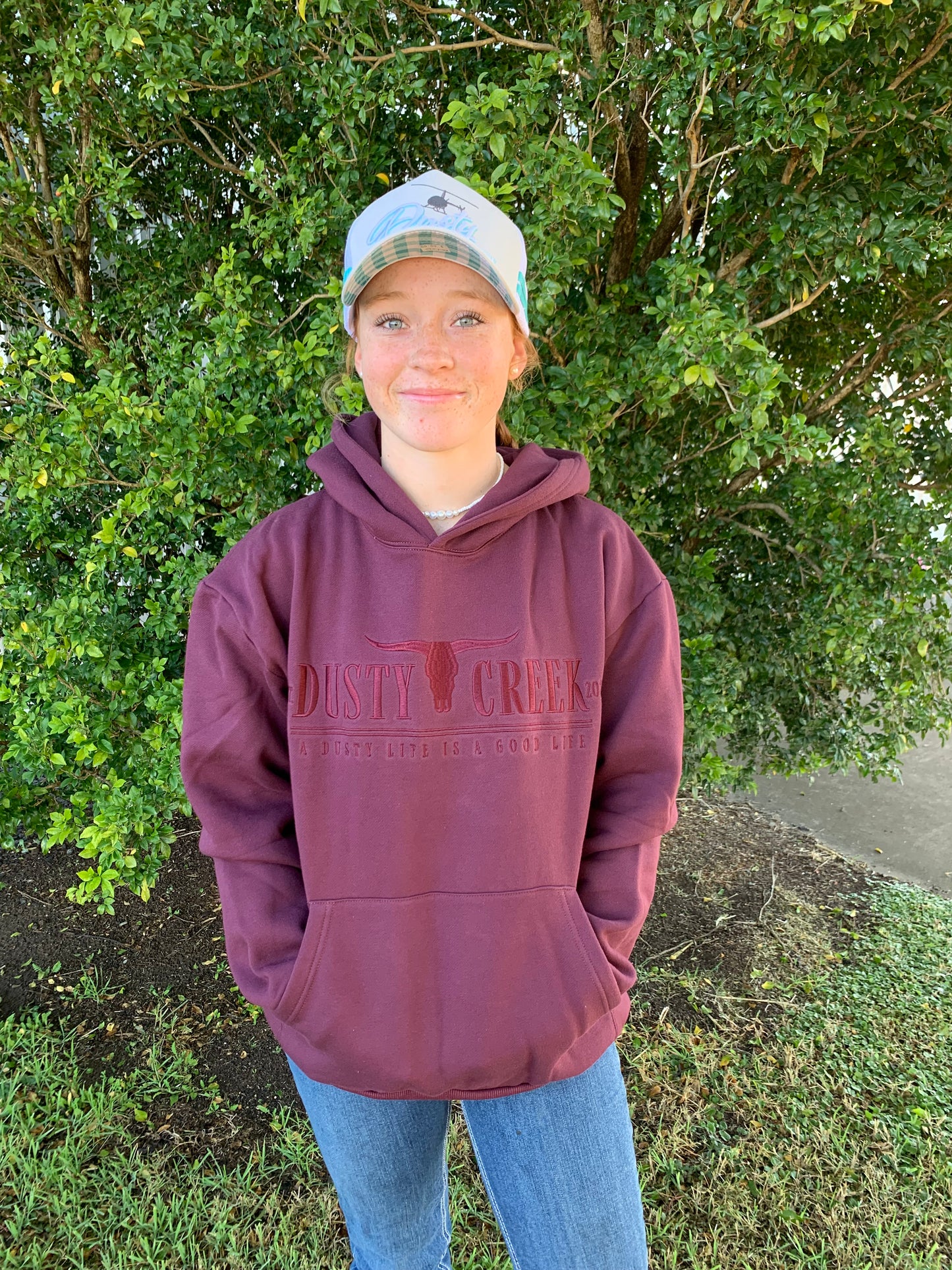 Dusty Creek Mens Hoodie - Port Burgundy