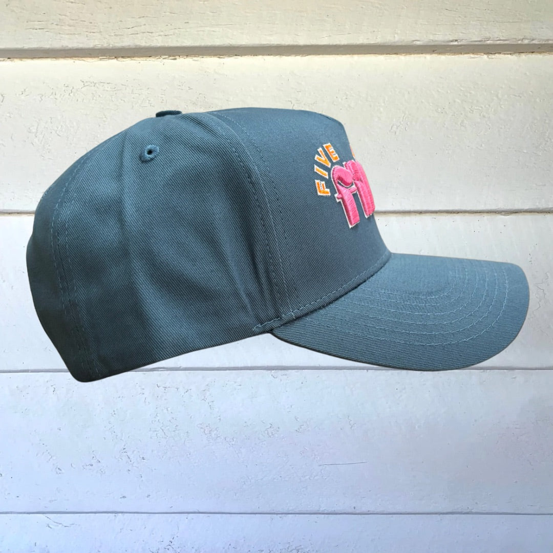 Five Fillies Denim Blue Starbust Crown Cap