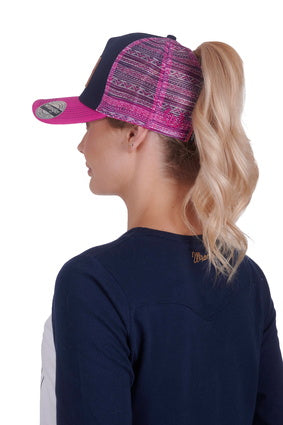 Wrangler Pheobe High Profile Pony Tail Trucker Cap - X4W2996CAP