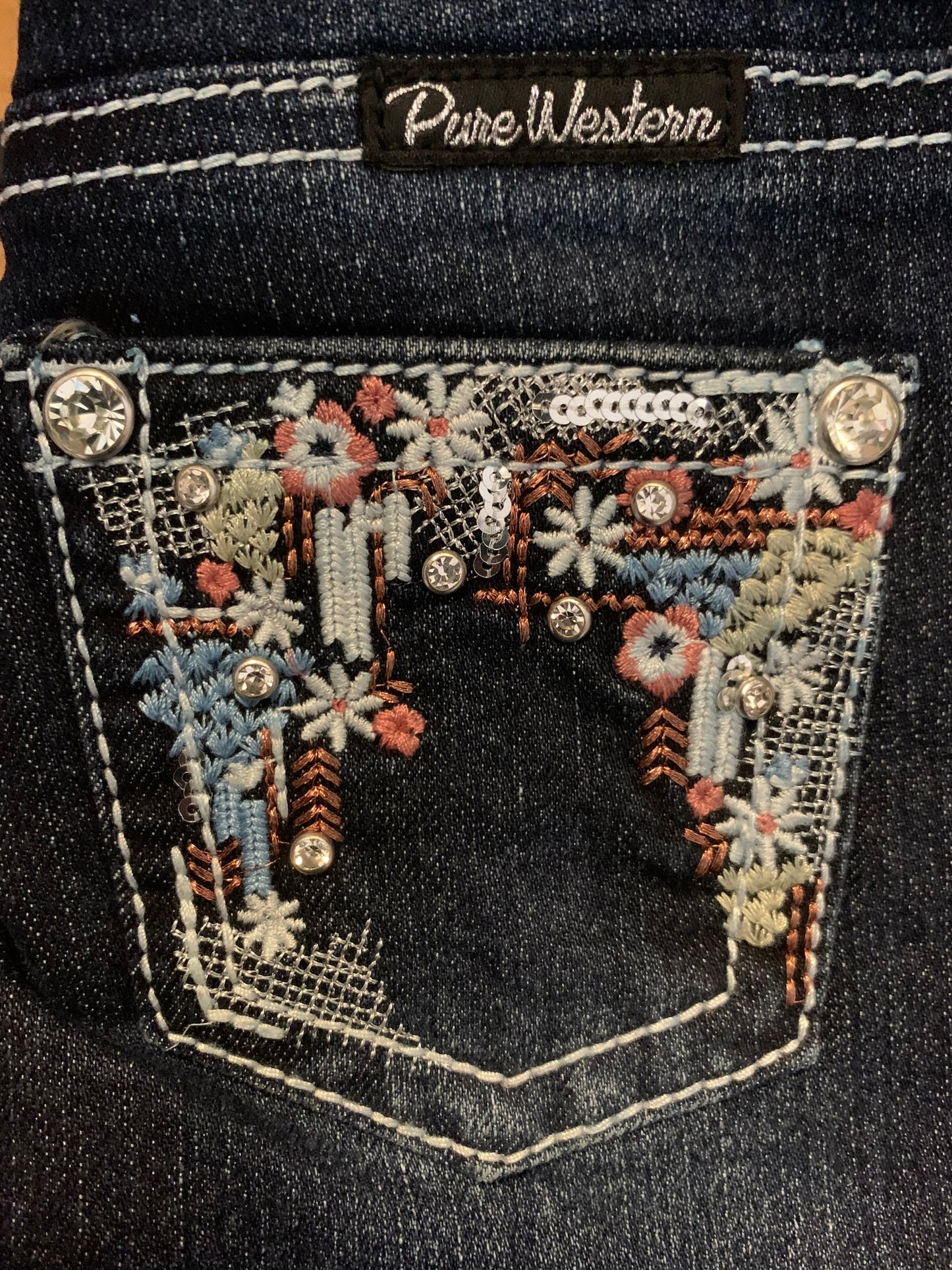 Girls Pure Western Anjelica Slim Leg Jeans