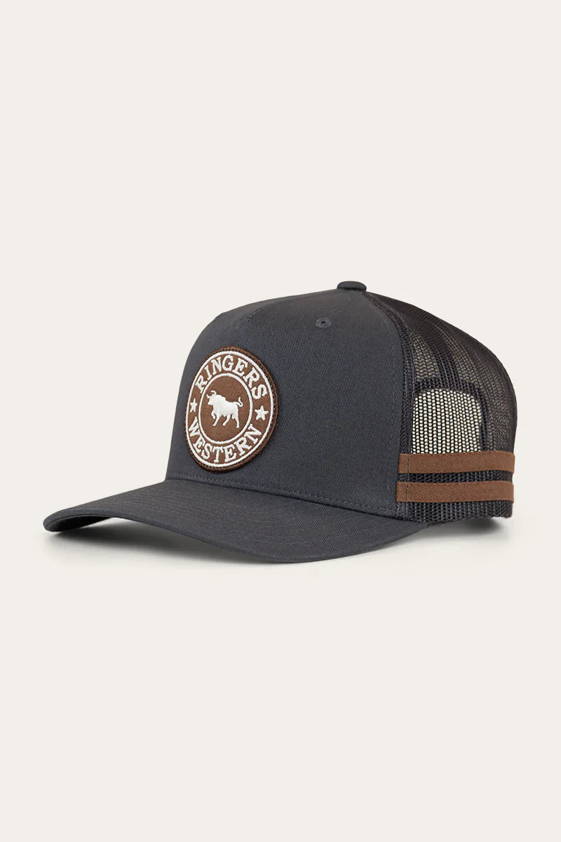 Ringers Western McCoy Trucker Cap - Charcoal / Brown