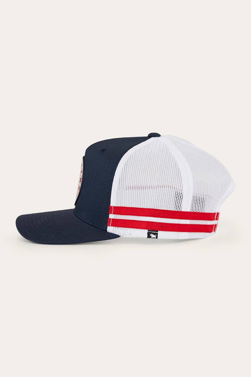 Ringers Western Signature Bull Flag Trucker Cap - Navy