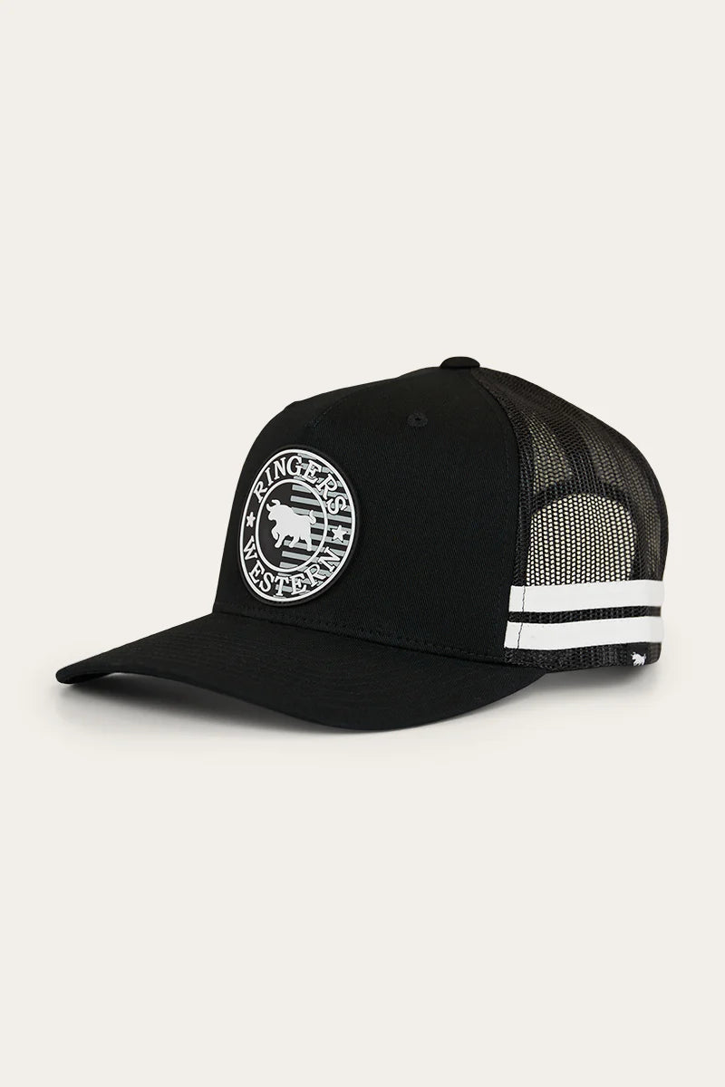 Ringers Western Signature Bull Flag Trucker Cap - Black