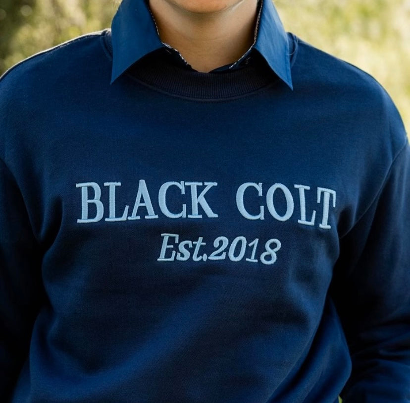 Black Colt Navy Pullover Jumper