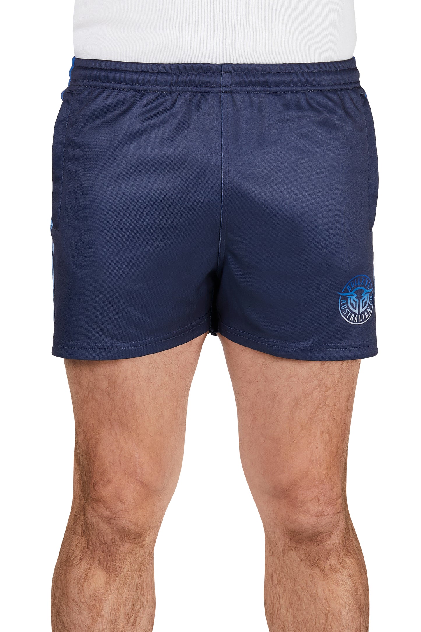 Bullzye Mens Bullring Footy Shorts - Navy / Blue