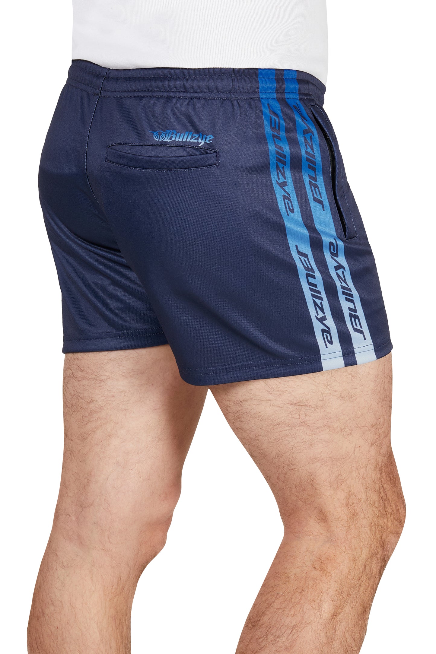 Bullzye Mens Bullring Footy Shorts - Navy / Blue