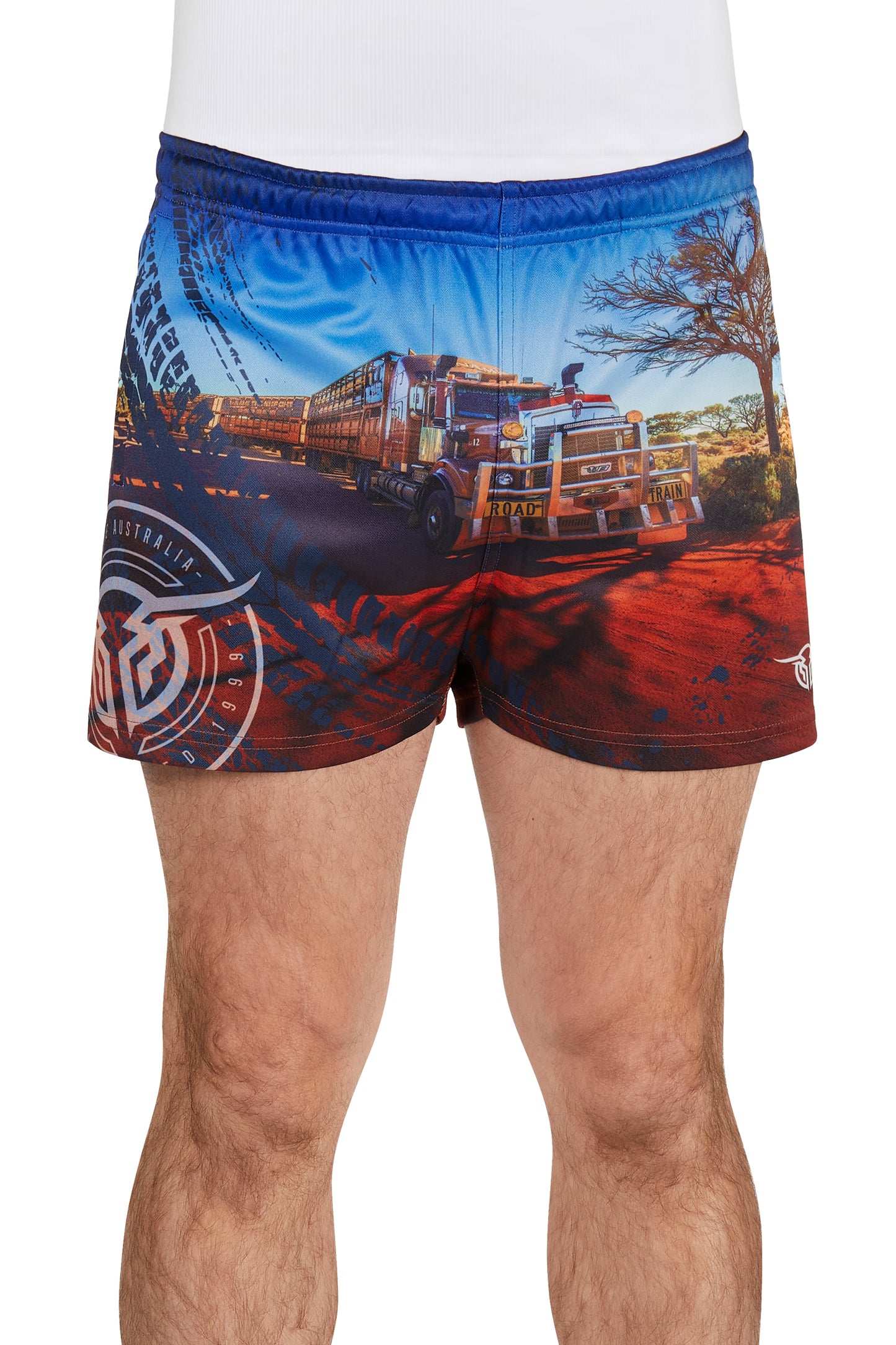 Mens Bullzye Road Train Footy Shorts - B5S1309489