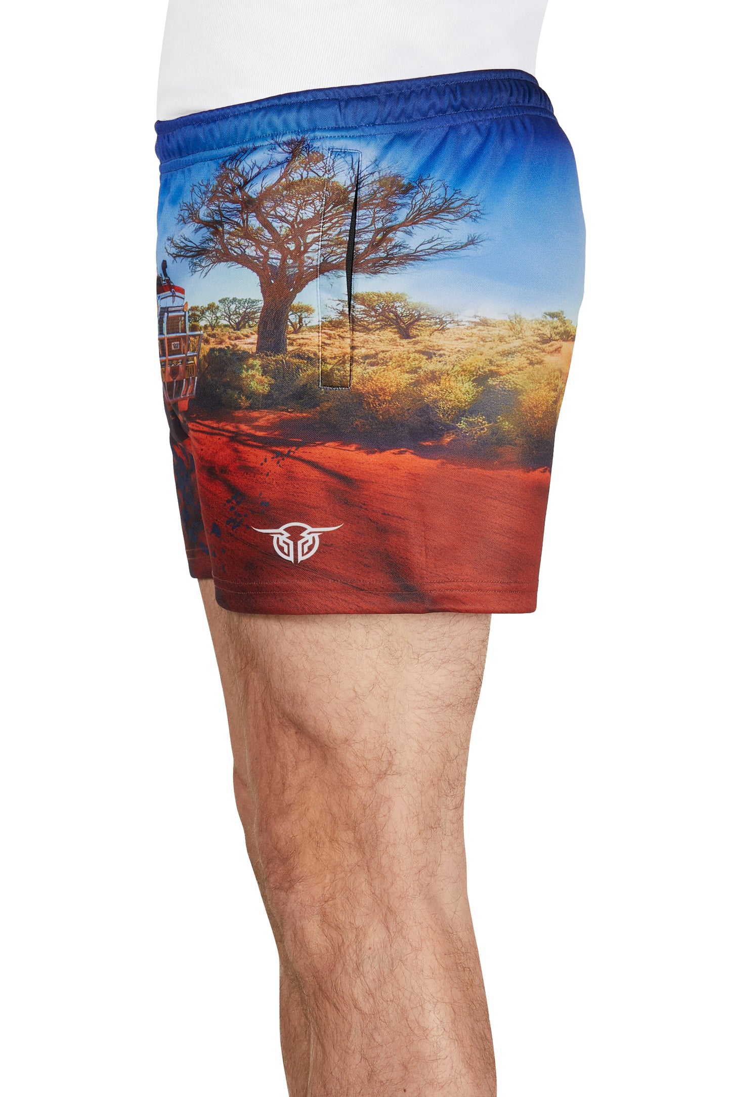 Mens Bullzye Road Train Footy Shorts - B5S1309489
