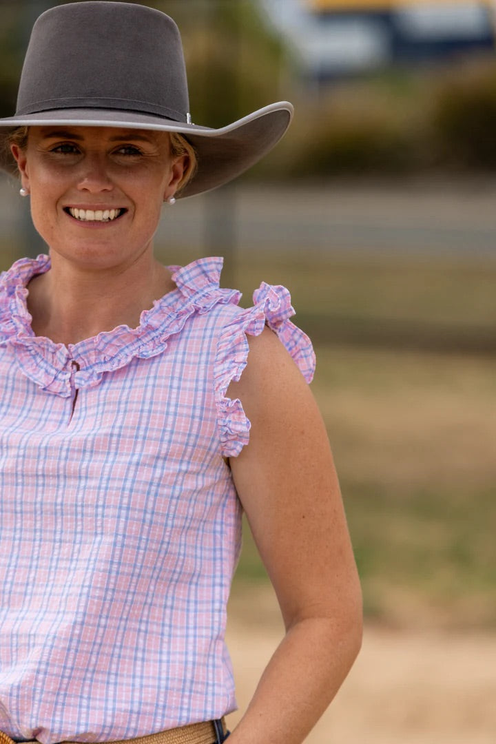 Black Colt Dobby - Pink & Blue Check