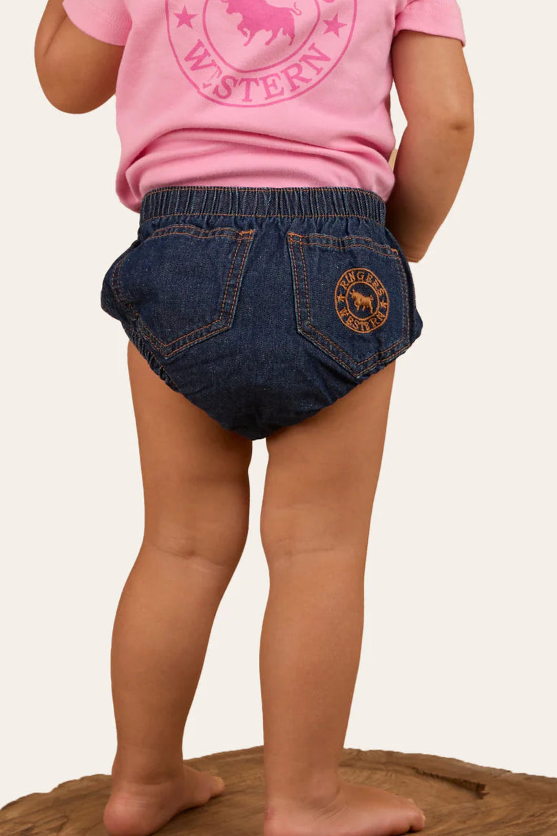 Ringers Western Mila Babies Nappy Cover / Bloomer - Classic Denim Blue