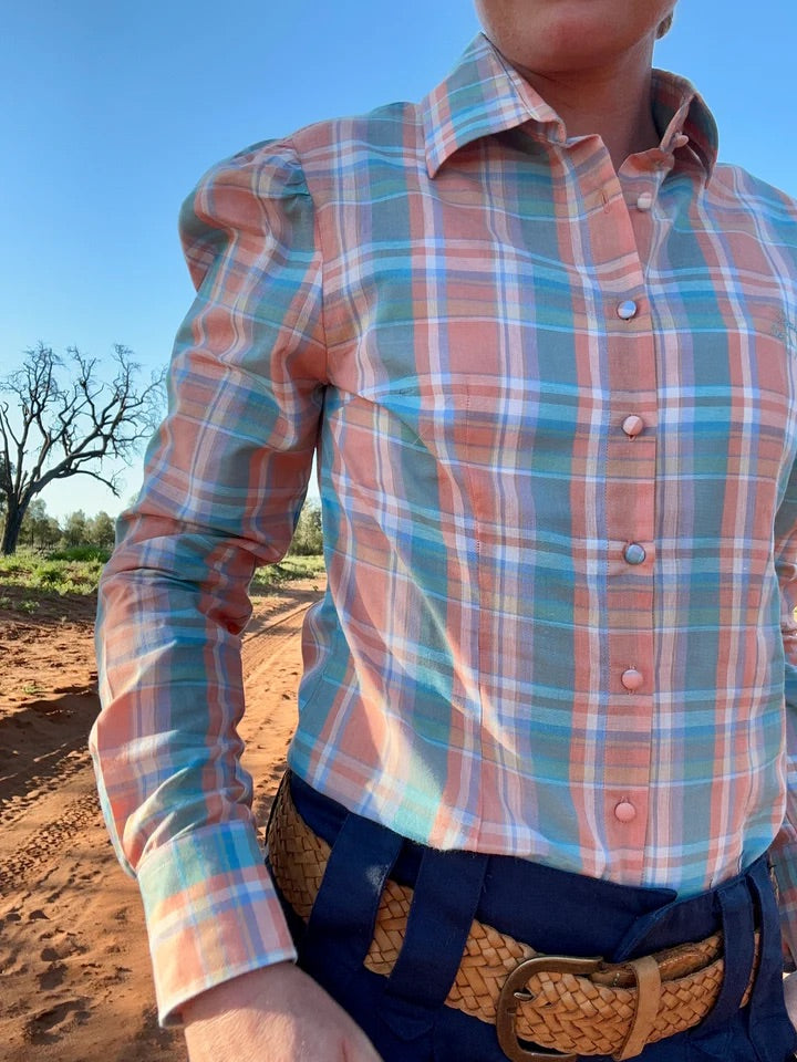 Black Colt Maggie - Orange & Blue Check