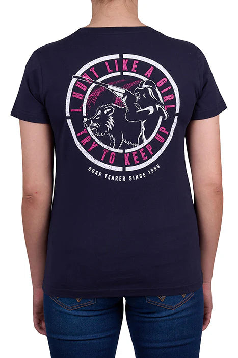 Boar Tearer Women's Sutton SS Tee Navy - G4S2503020