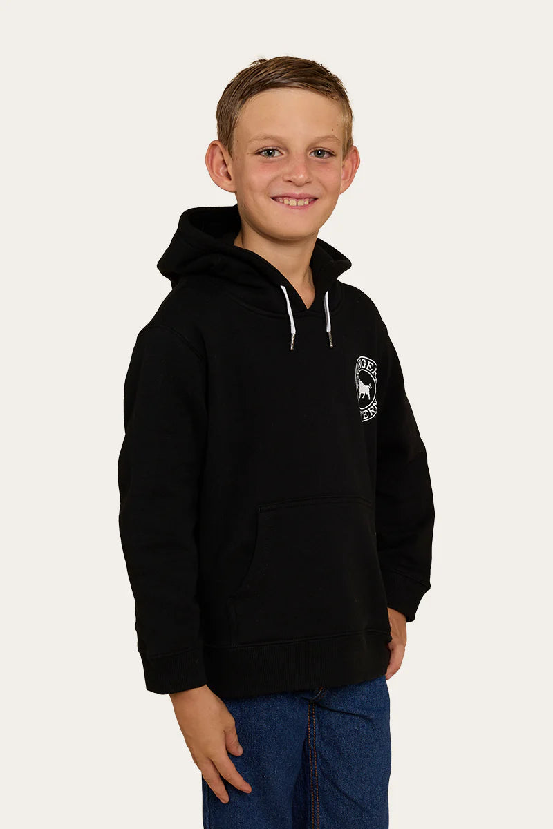 Ringers Western Kids Signature Bull Hoodie - Black / White