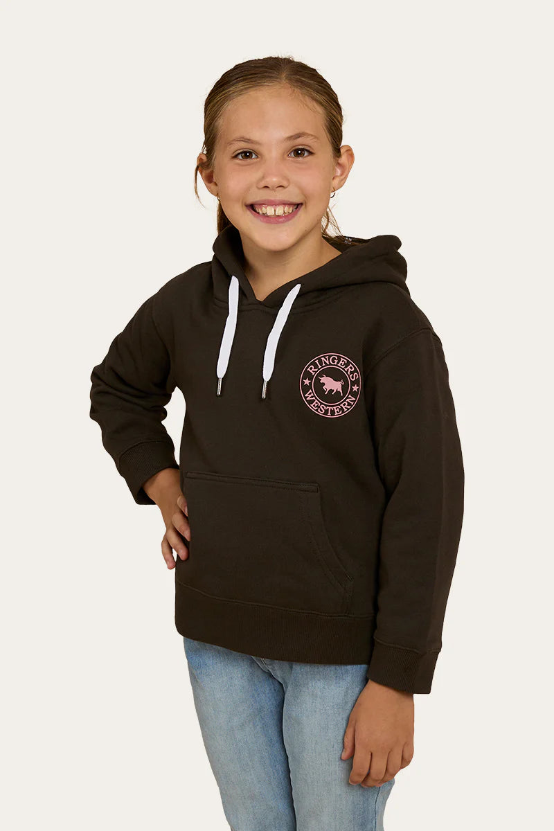 Ringers Western Kids Signature Bull Hoodie - Charcoal / Rosey