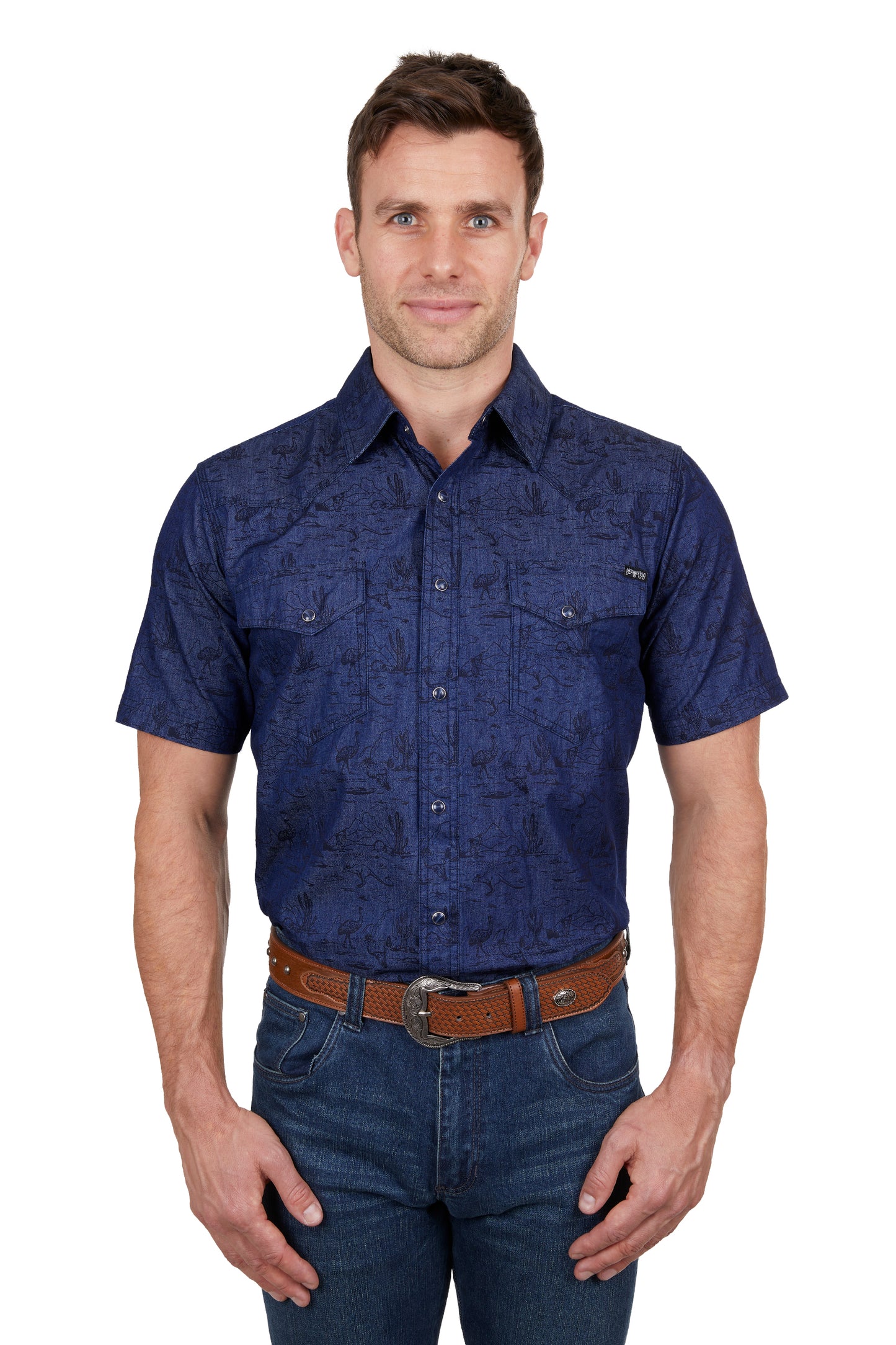 Pure Western Mens Drew SS Shirt - P4S1102956