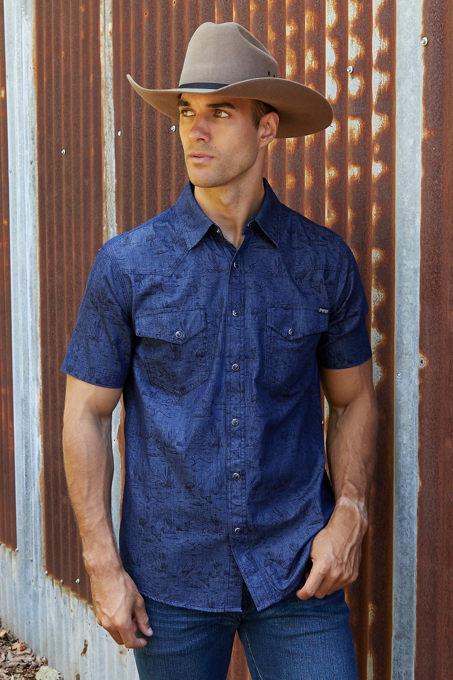 Pure Western Mens Drew SS Shirt - P4S1102956