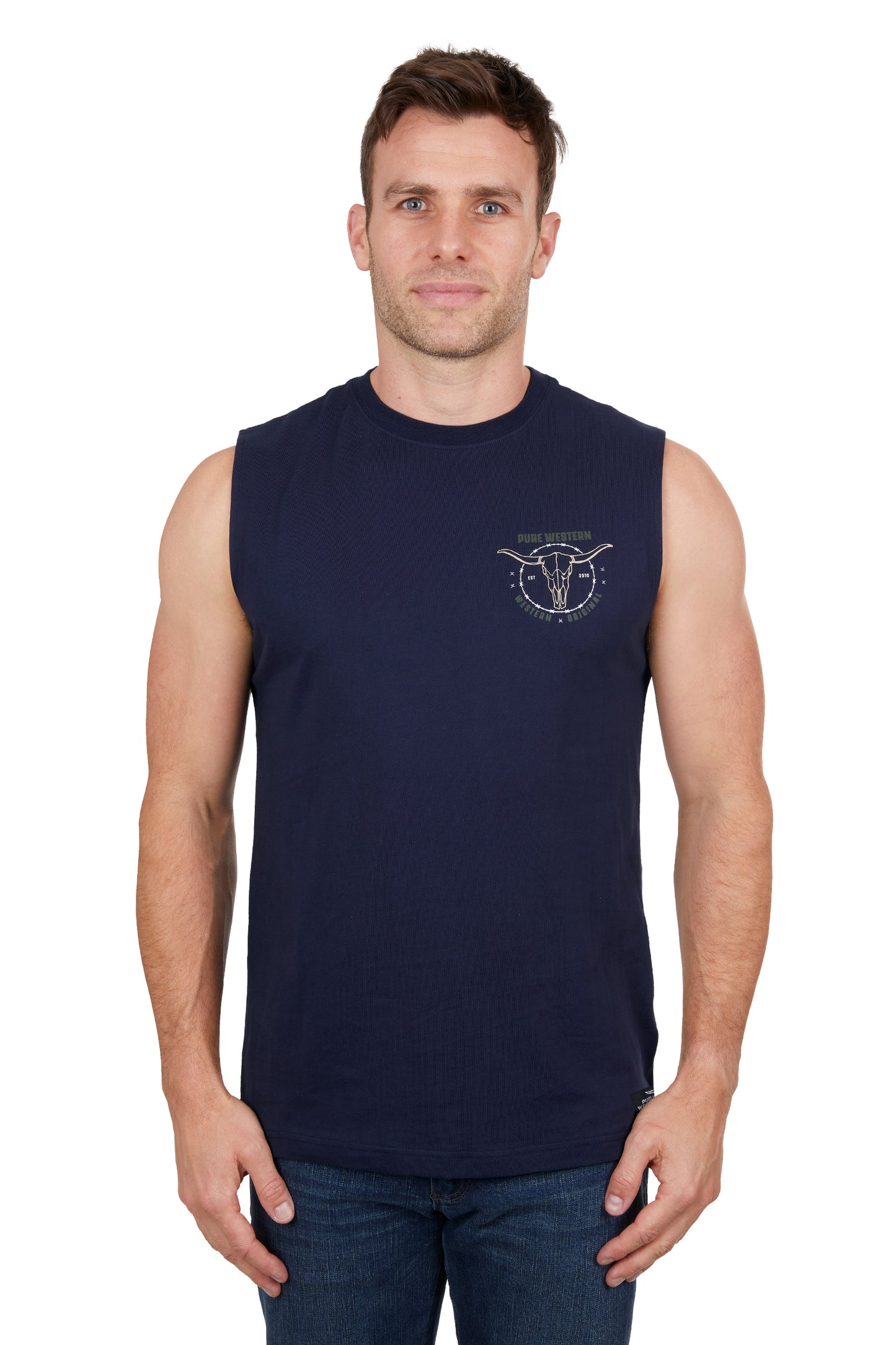 Pure Western Mens Fred Muscle Tank - P4S1510964