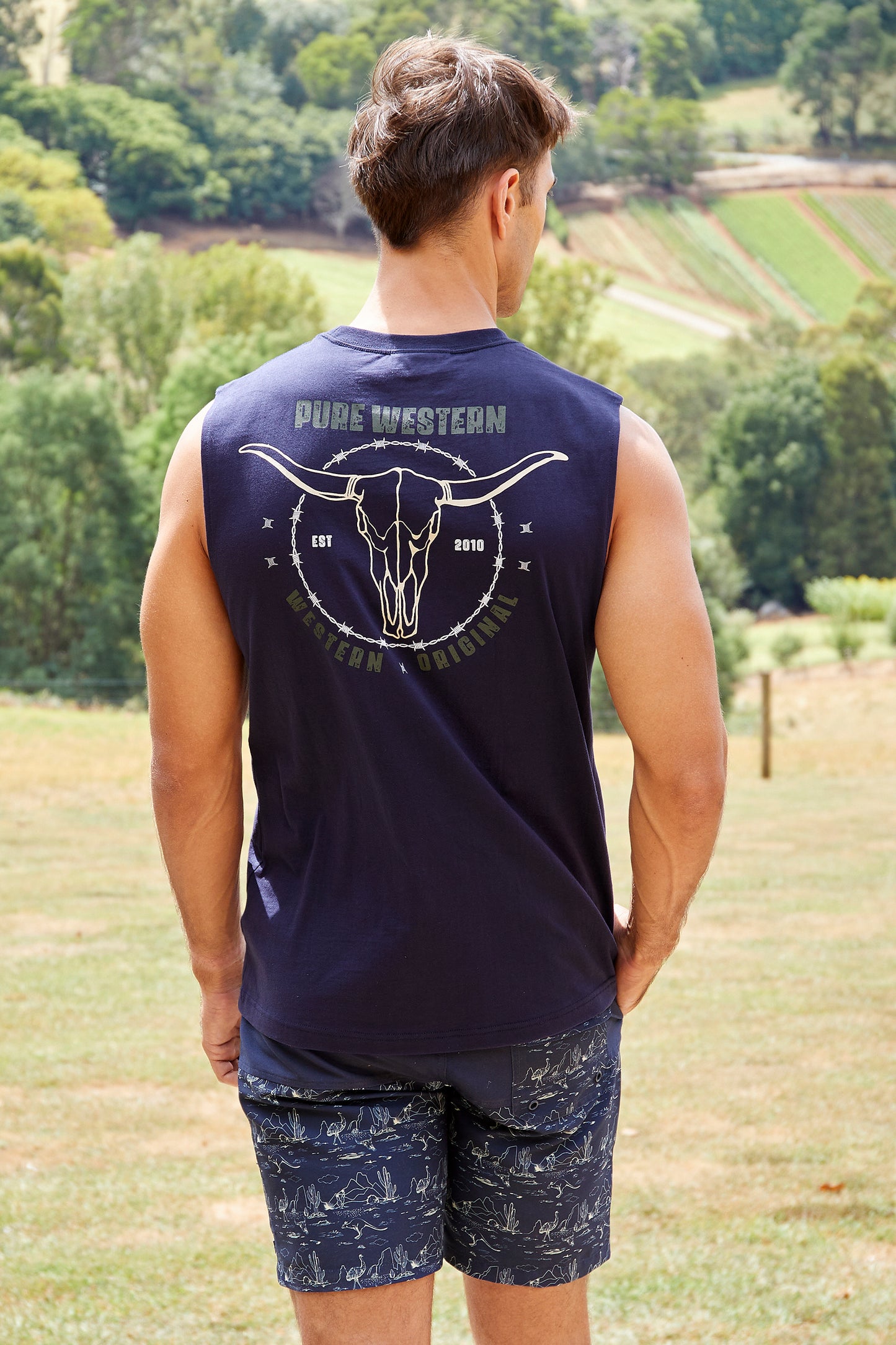 Pure Western Mens Fred Muscle Tank - P4S1510964