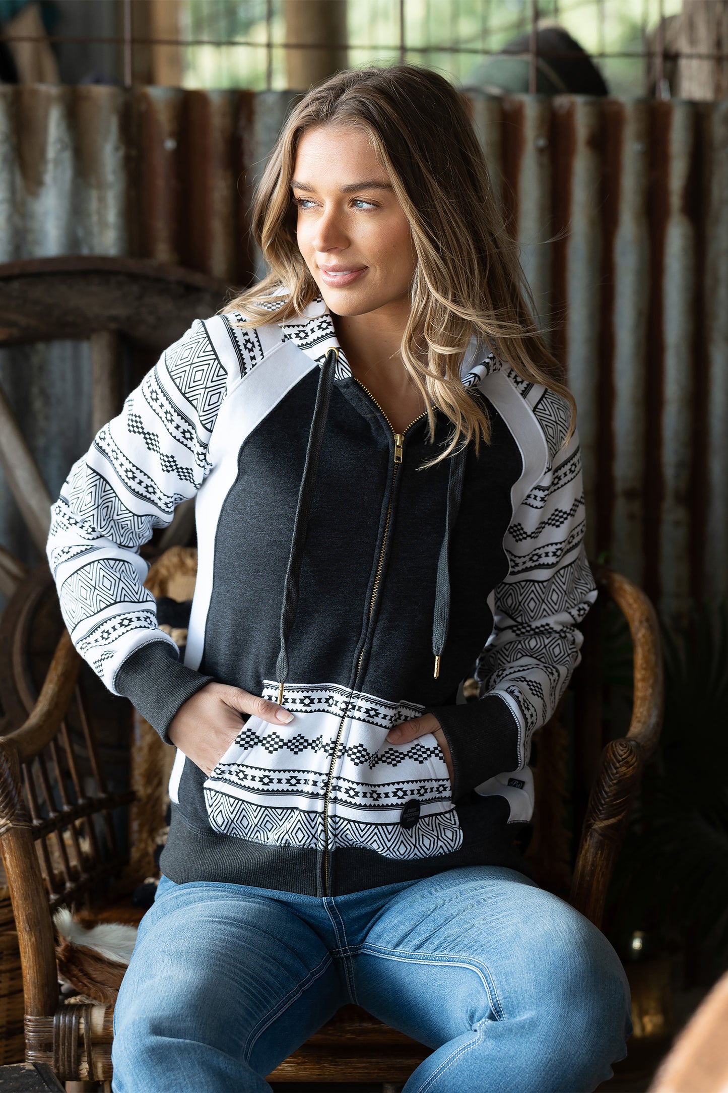 Pure Western Womens Norah Zip Up Hoodie - P4W2501921