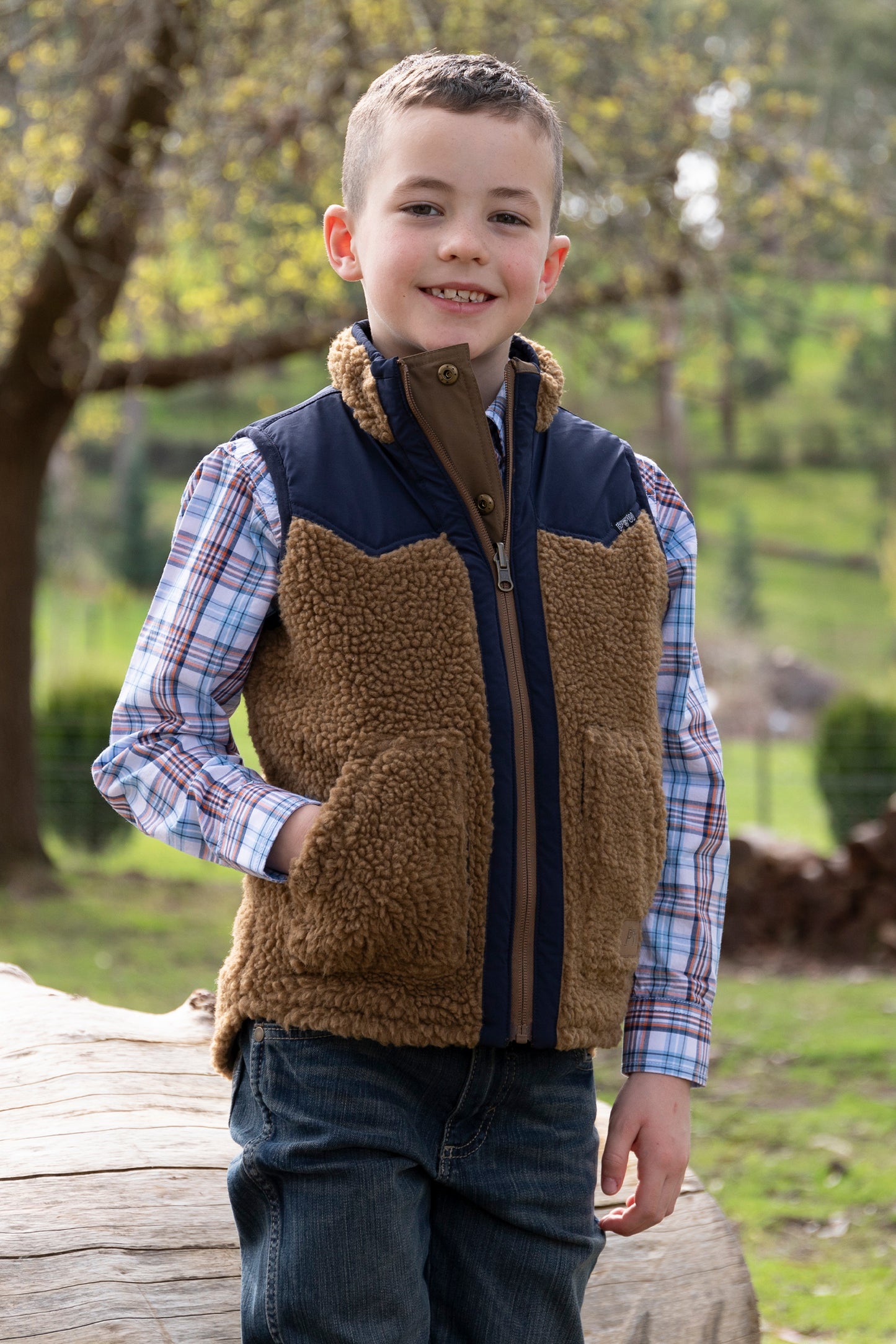 Pure Western Boys Martin Reversible Vest - P4W3603035