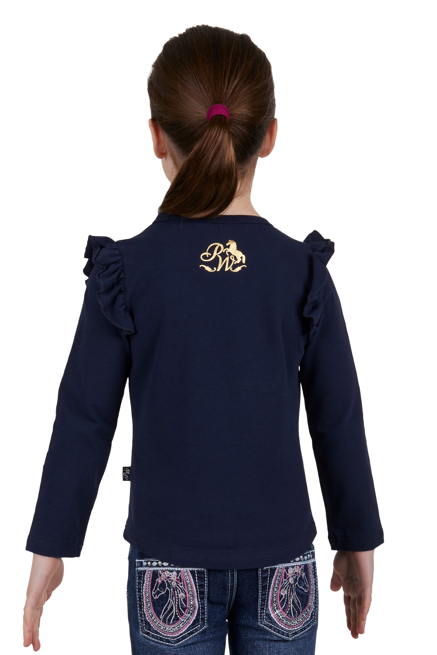 Pure Western Girls Emma Frill LS Shirt - P4W5528939