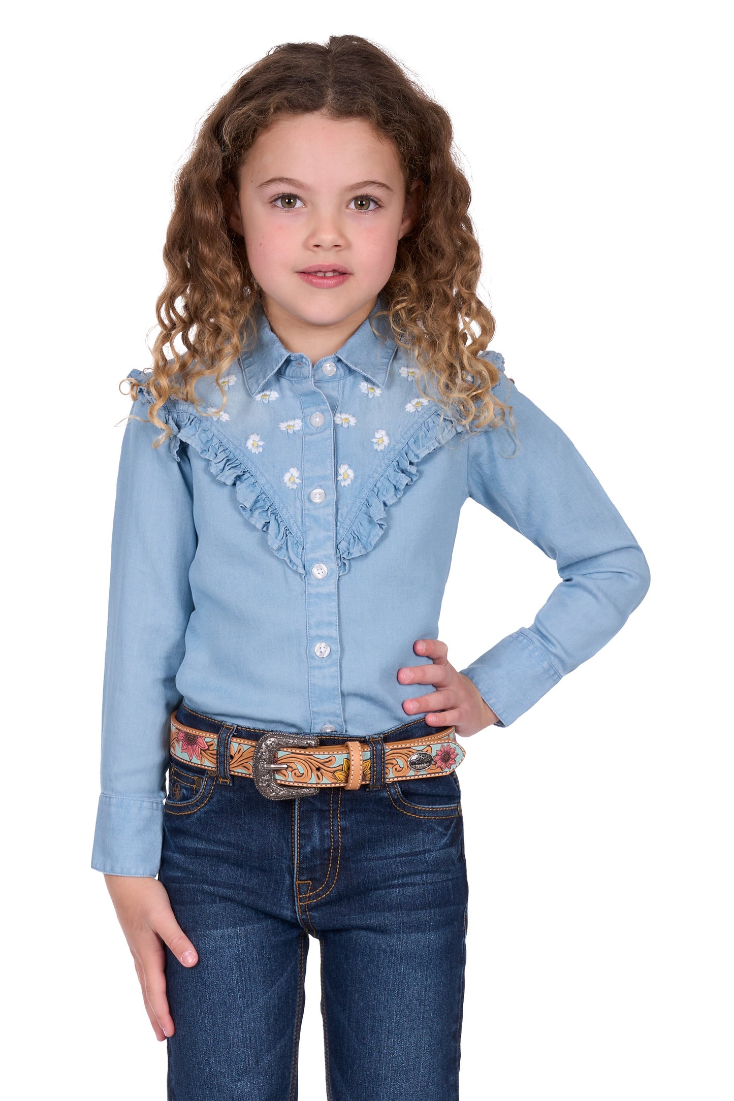 Pure Western Girls Pheobe LS Shirt P5S5126121