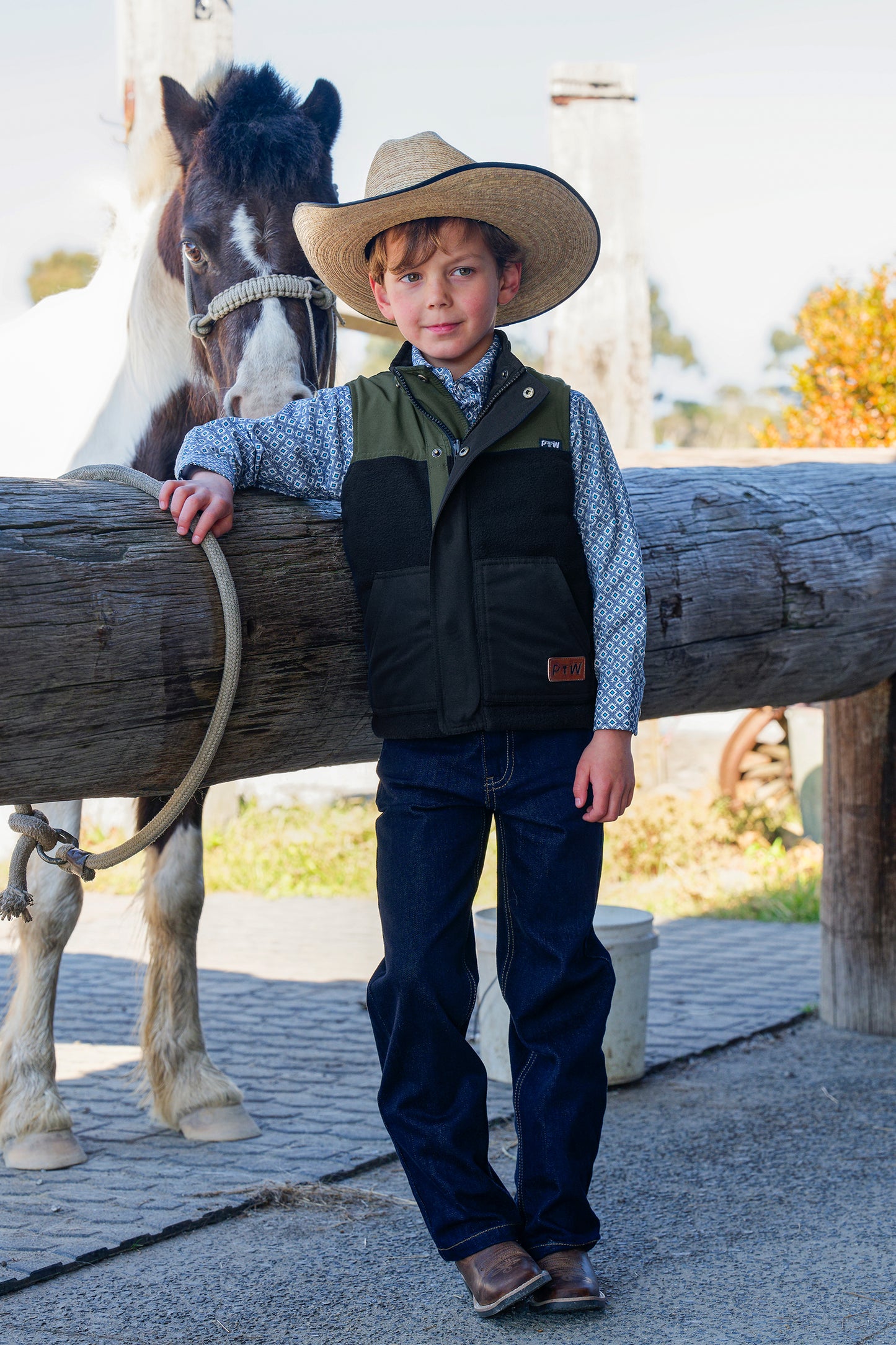 Pure Western Boys Ralph Revisible Vest - P5W3603883