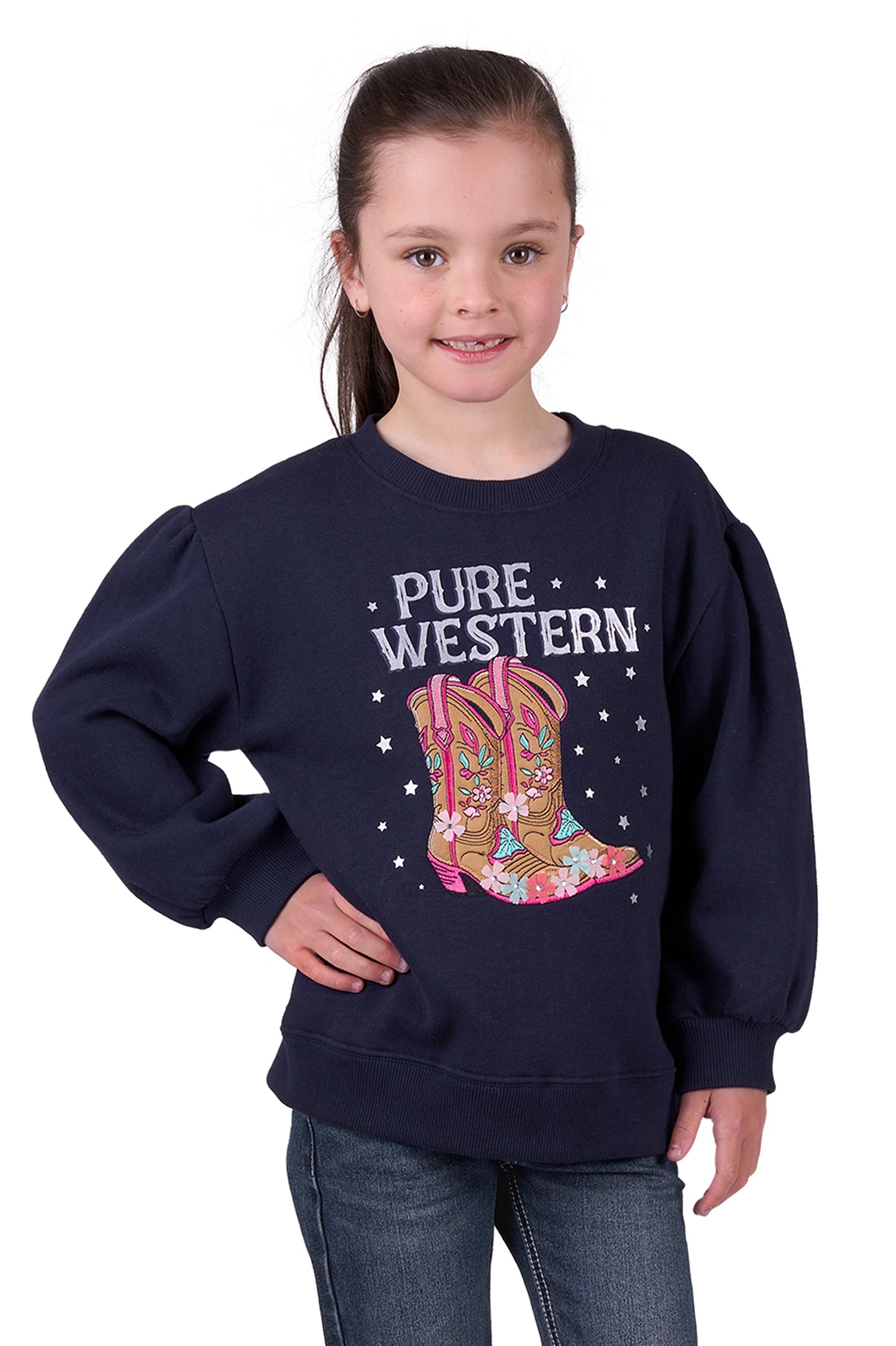 Pure Western Girls Sienna Crew - P5W5532053