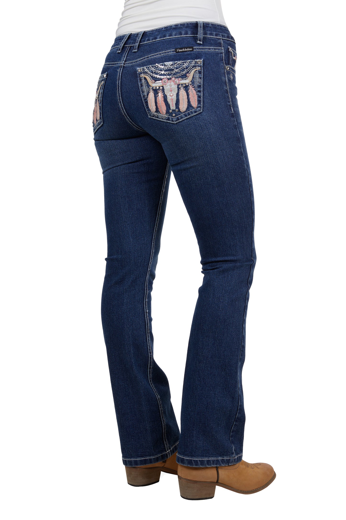Pure Western Womens Ava Boot Cut Jeans -32 Leg - PCP2208847