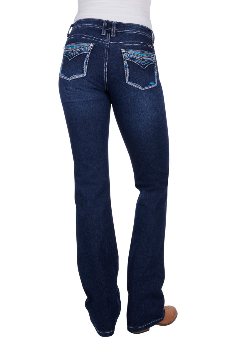 Womens Pure Western Alice Relaxed Rider Jeans - 36 Leg