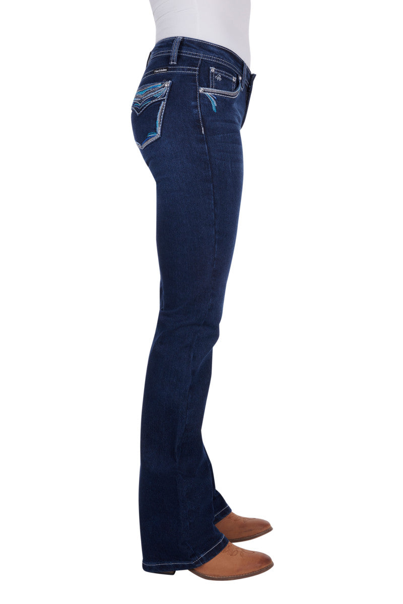 Womens Pure Western Alice Relaxed Rider Jeans - 36 Leg