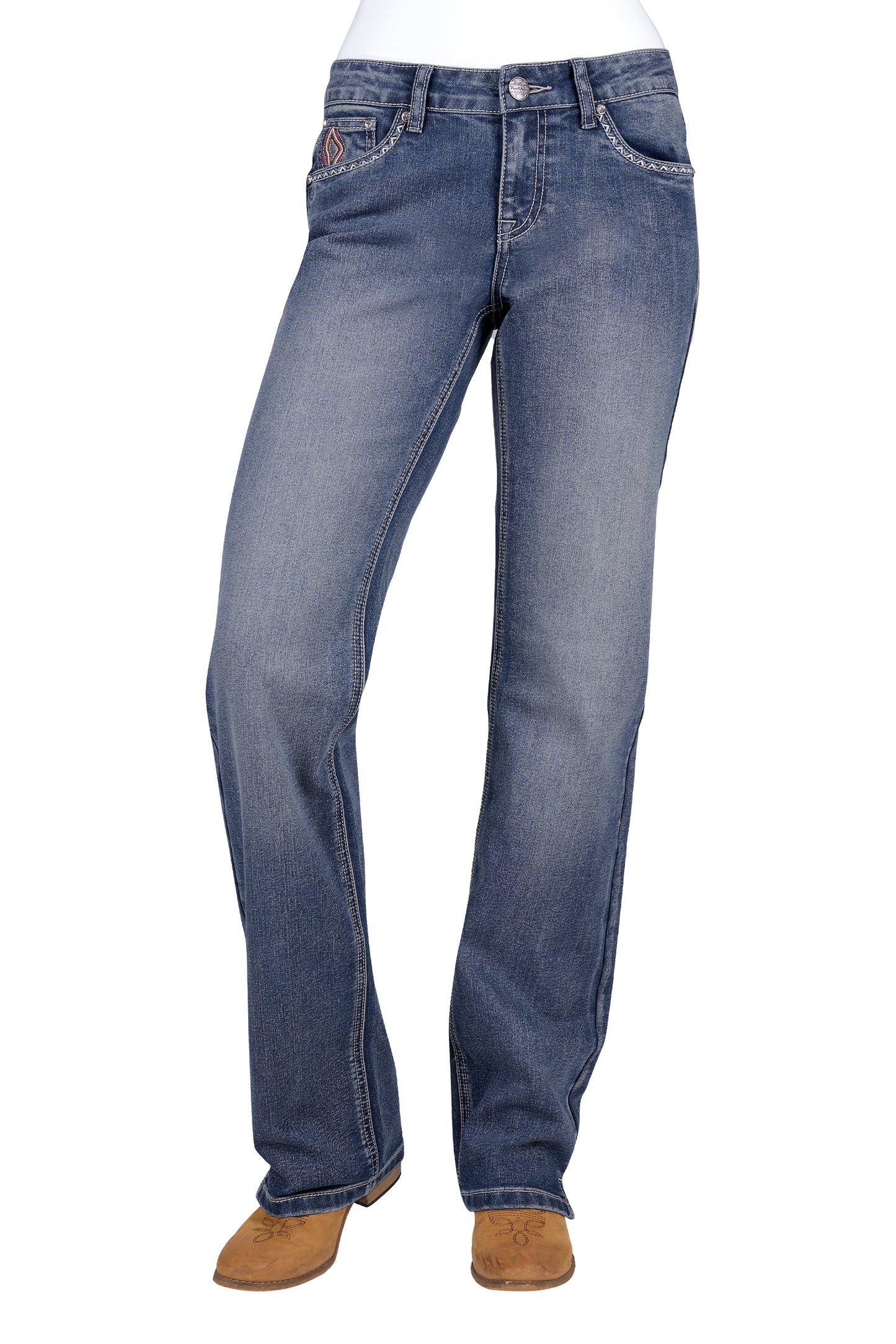 Pure Western Womens Rue Straight Leg Jeans - 34 Leg PCP2212037