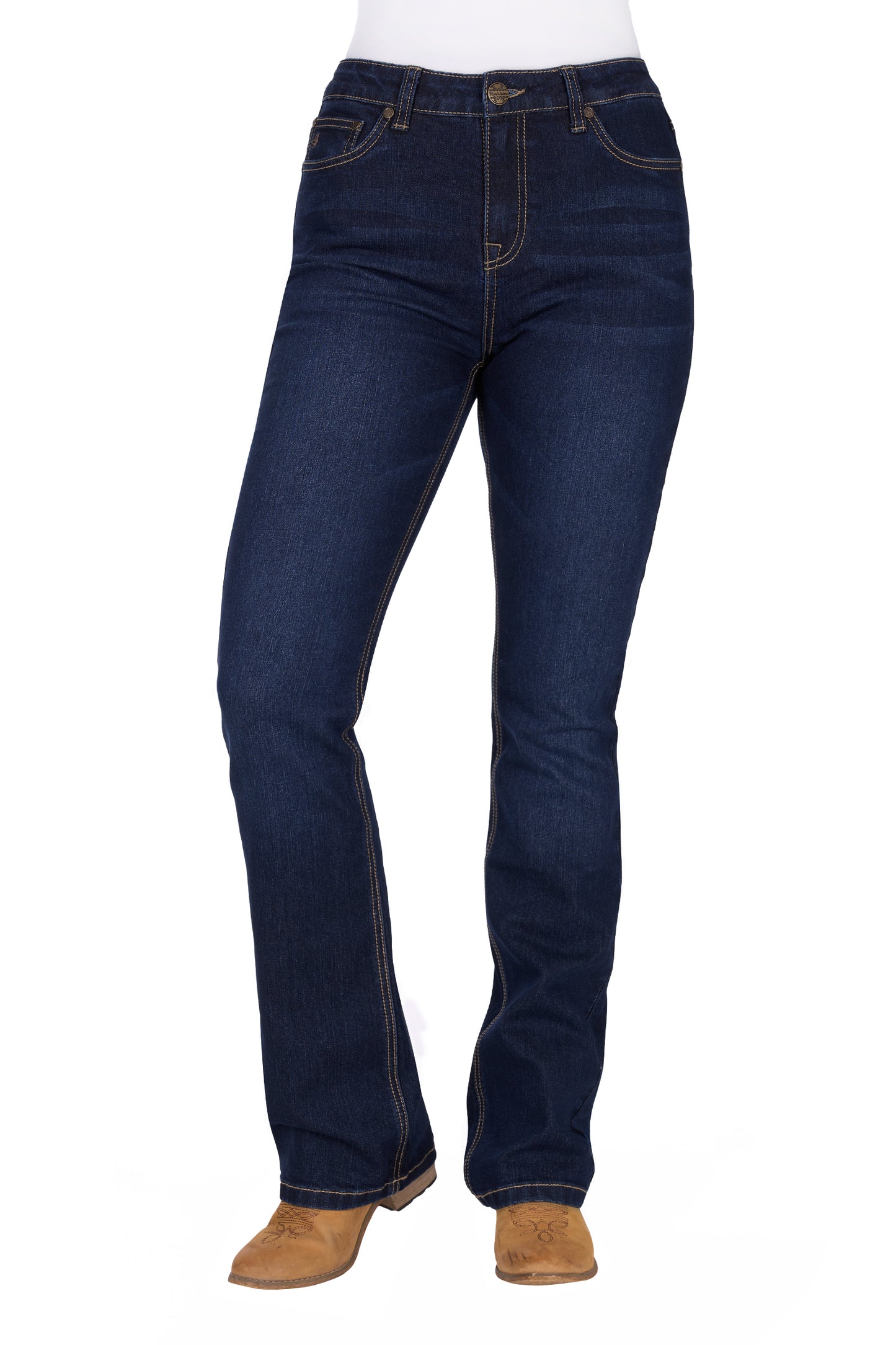 Pure Western Womens Ida High Rise Boot Cut Jeans - 34L
