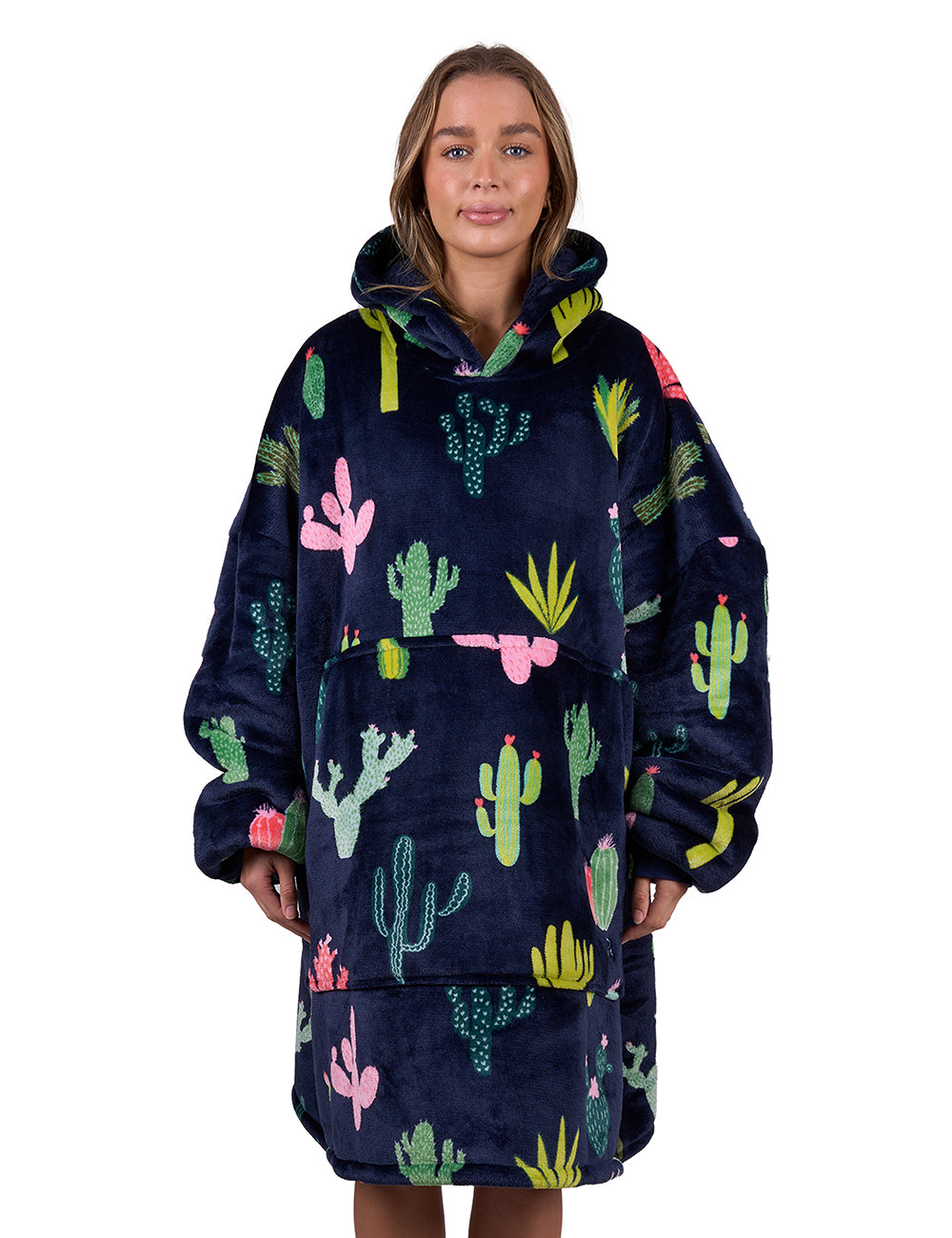 Pure Western Adult Cactus Snuggle Hoodie - PCP2934SNU
