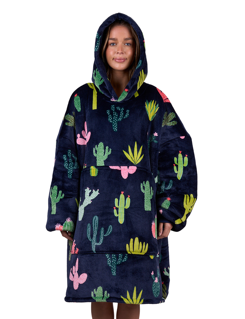Pure Western Adult Cactus Snuggle Hoodie - PCP2934SNU