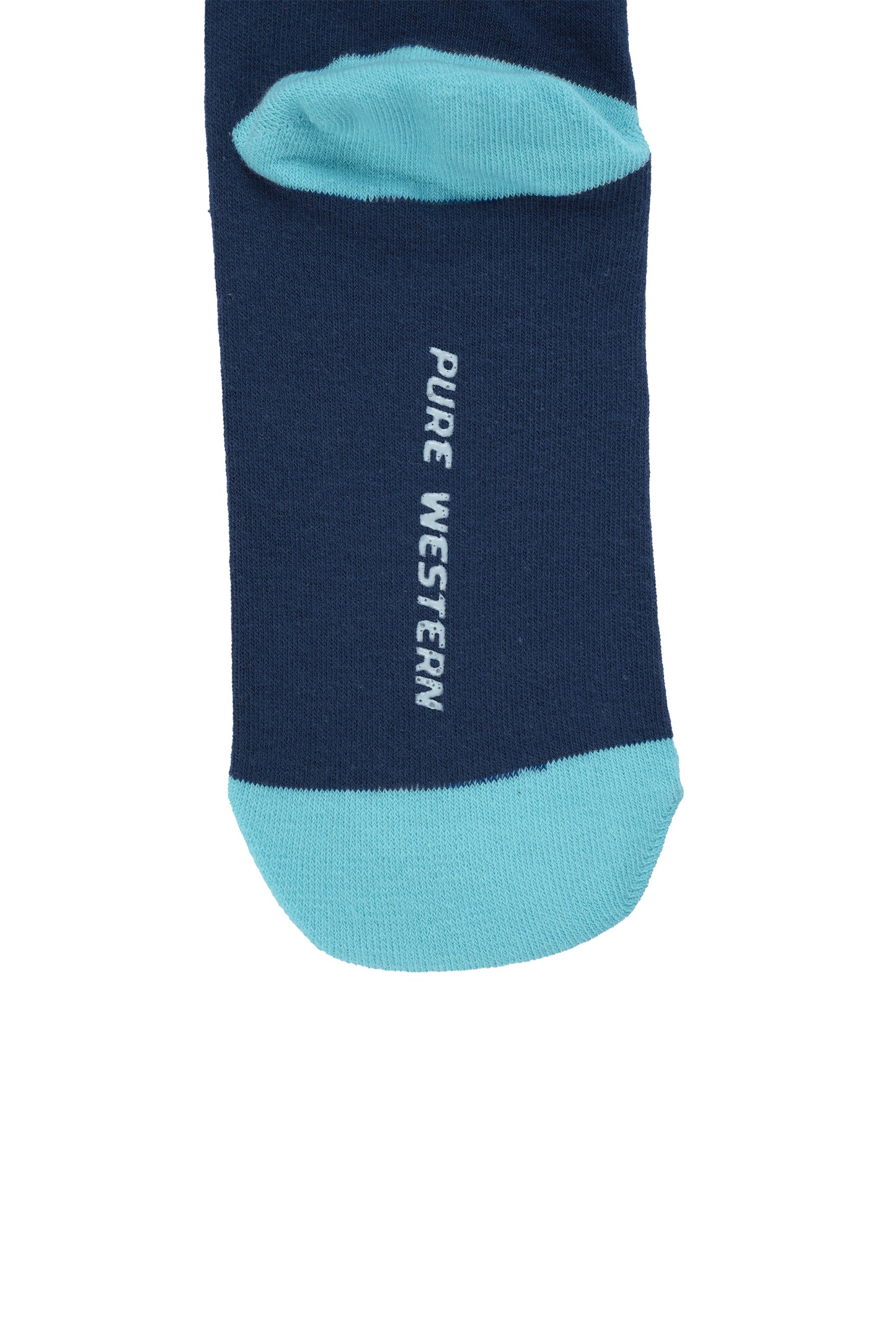 Pure Western Adults Crew Socks - Navy / Turquoise PCP2949SOC