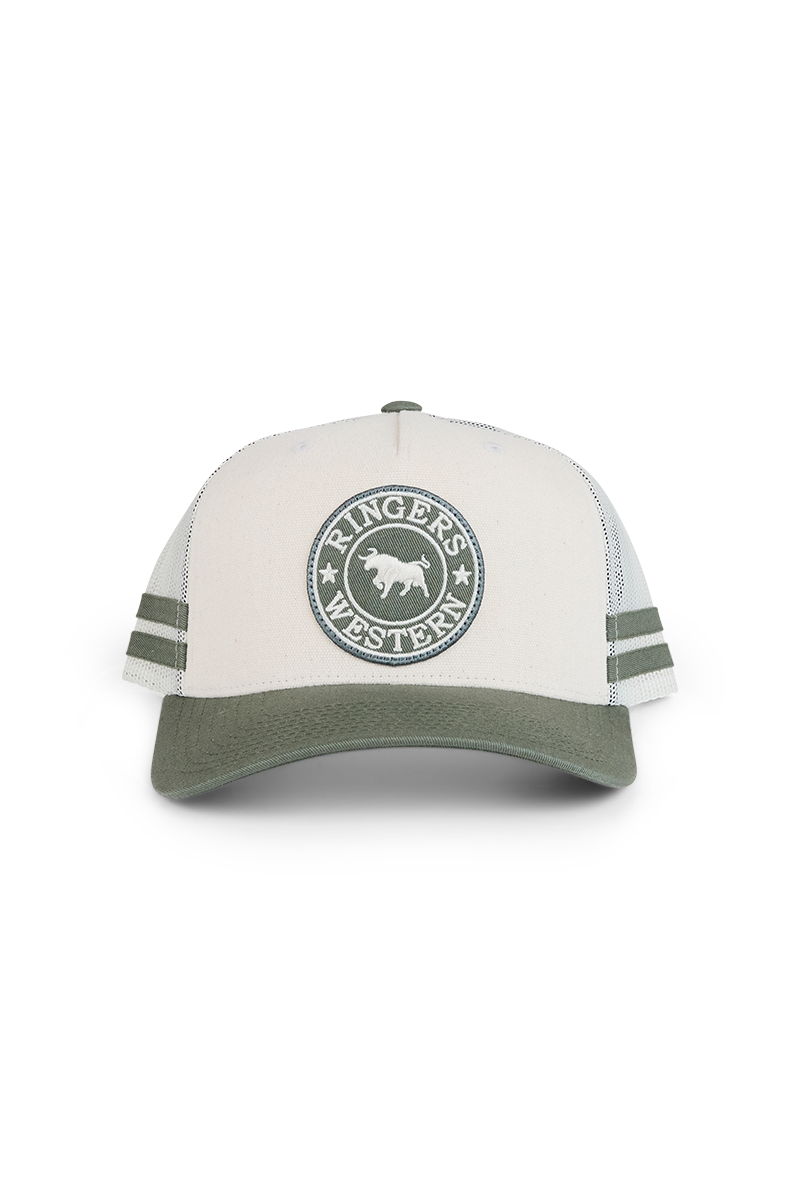 Ringers Western McCoy Trucker Cap - Beige / Pale Olive