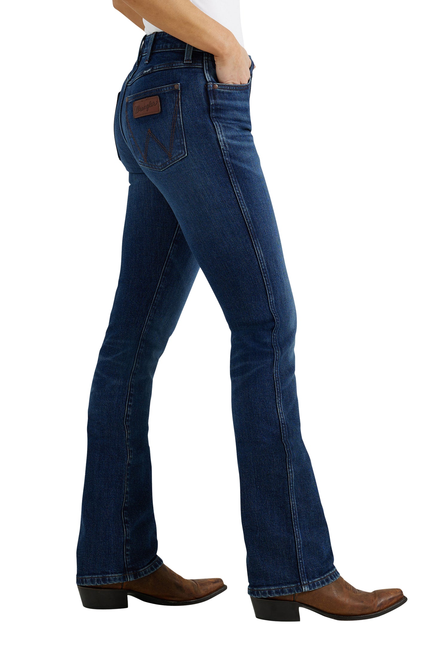 Wrangler Womens Retro Bailey Hi Rise Boot Cut Jeans W112352982