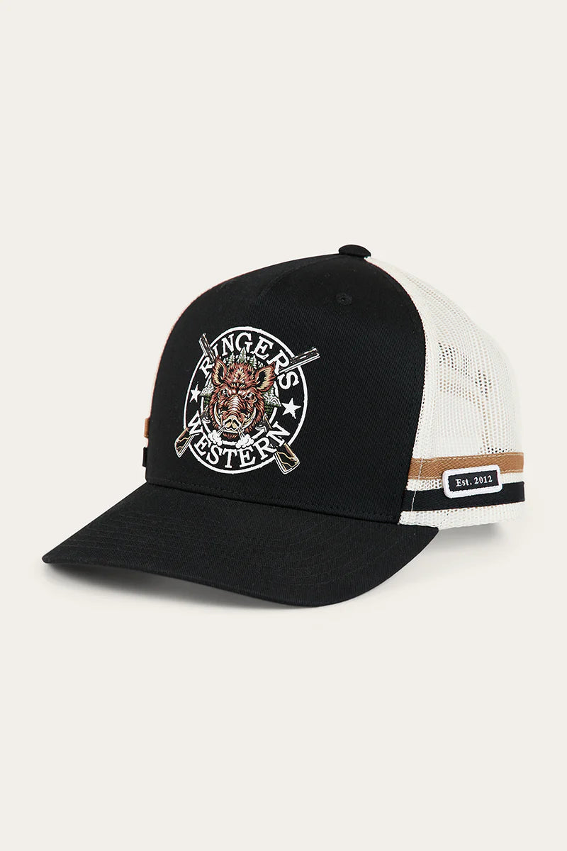 Ringers Western Wild Boar Trucker Cap - Black