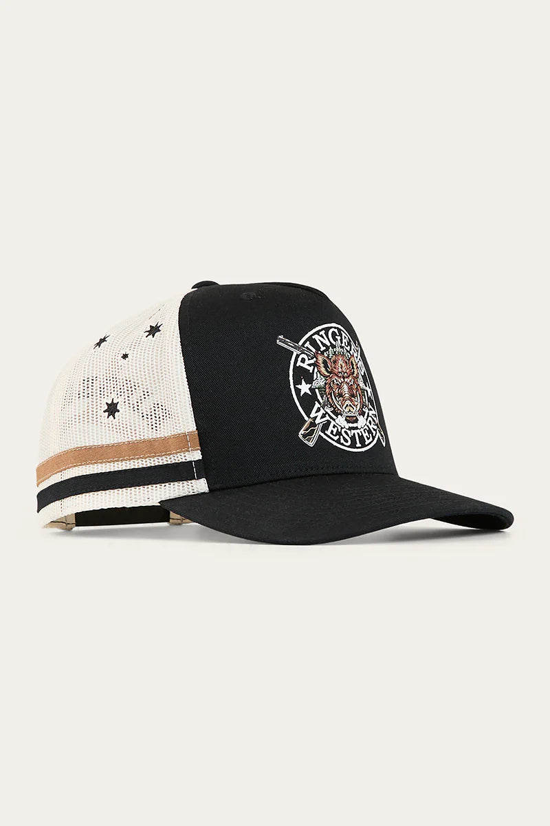 Ringers Western Wild Boar Trucker Cap - Black