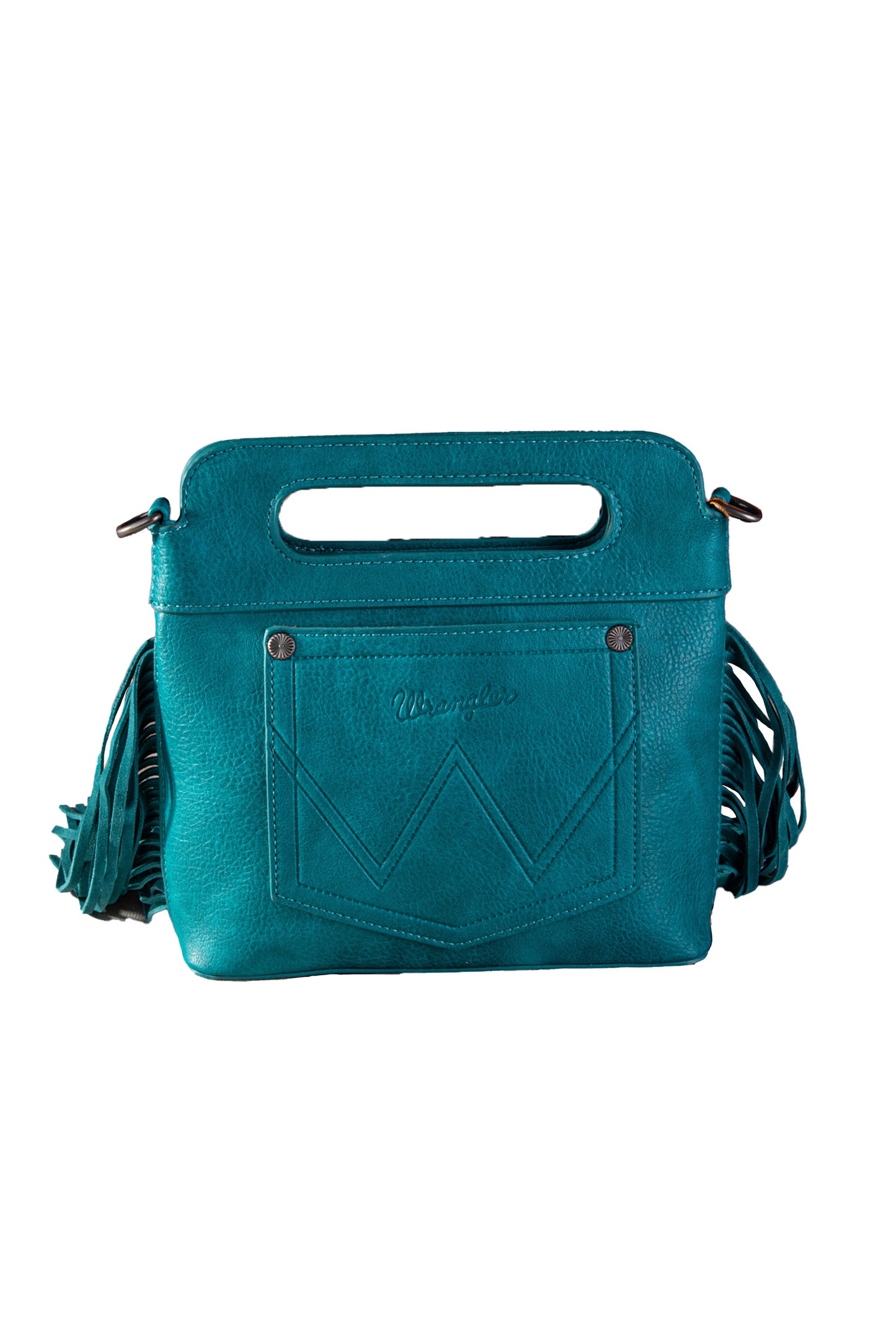 Wrangler Embroidered Fringe Crossbody Bag - X4S2961BAG - TURQUOISE
