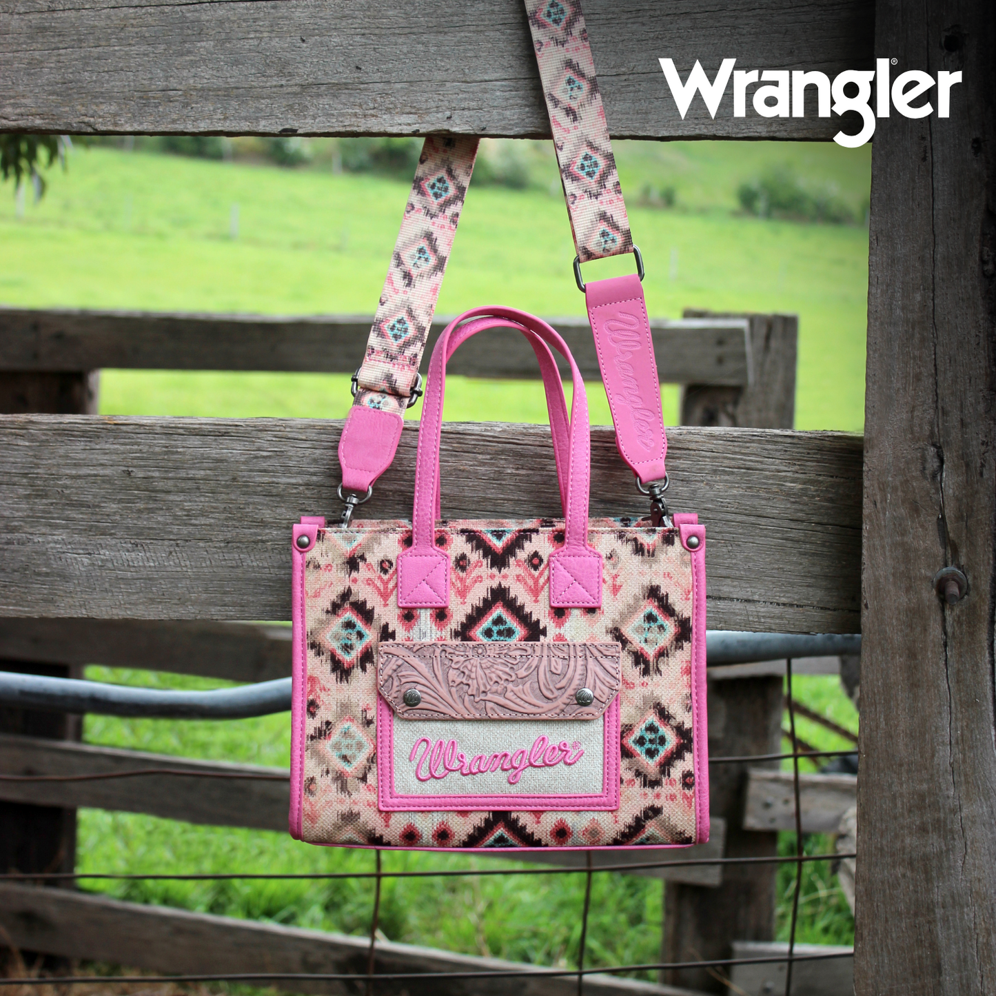 Wrangler Aztec Crossbody Tote Bag X4S2971BAG - PINK