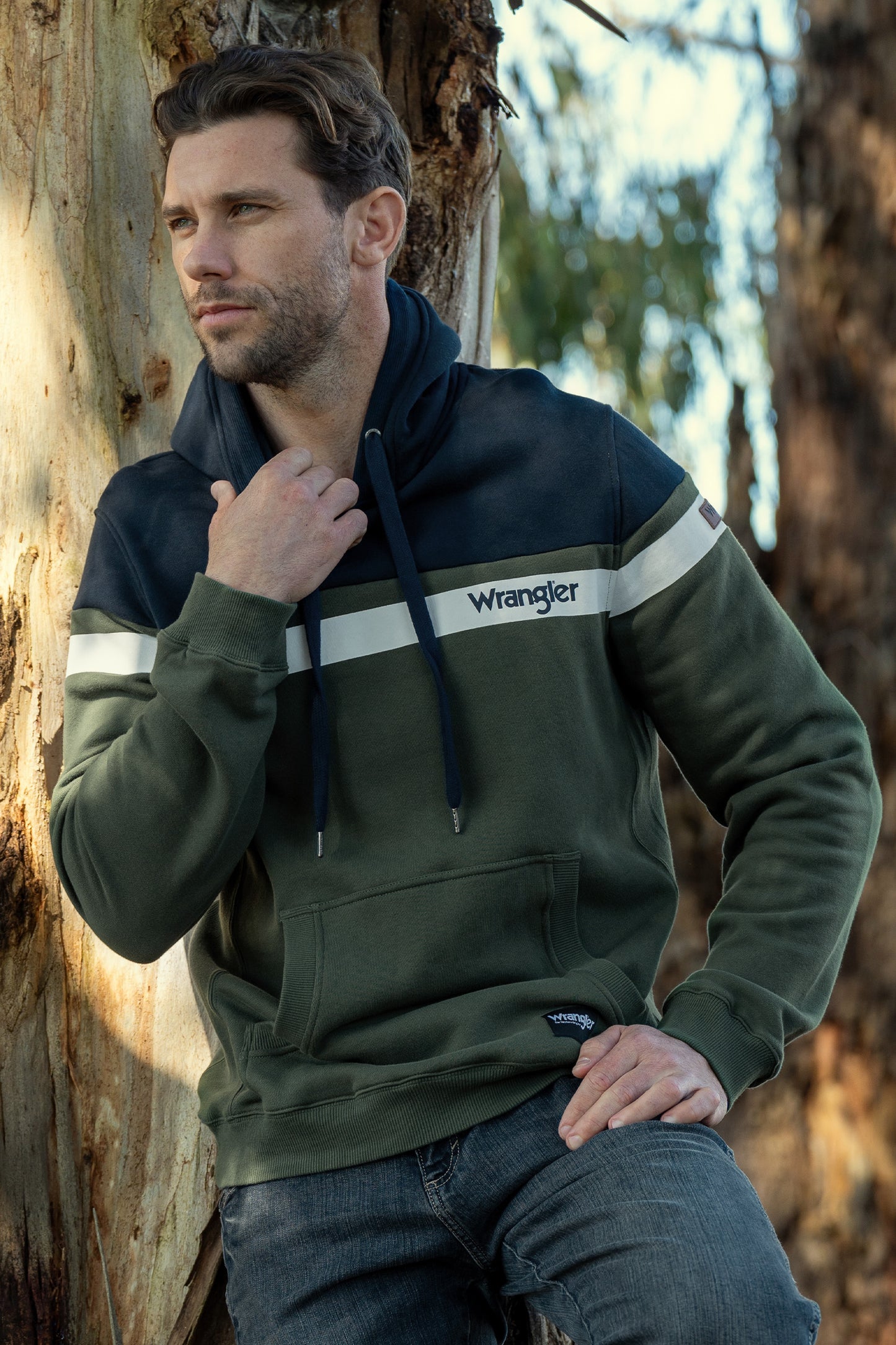 Wrangler Mens Jonathon Hoodie - Navy Cypress - X4W1540026