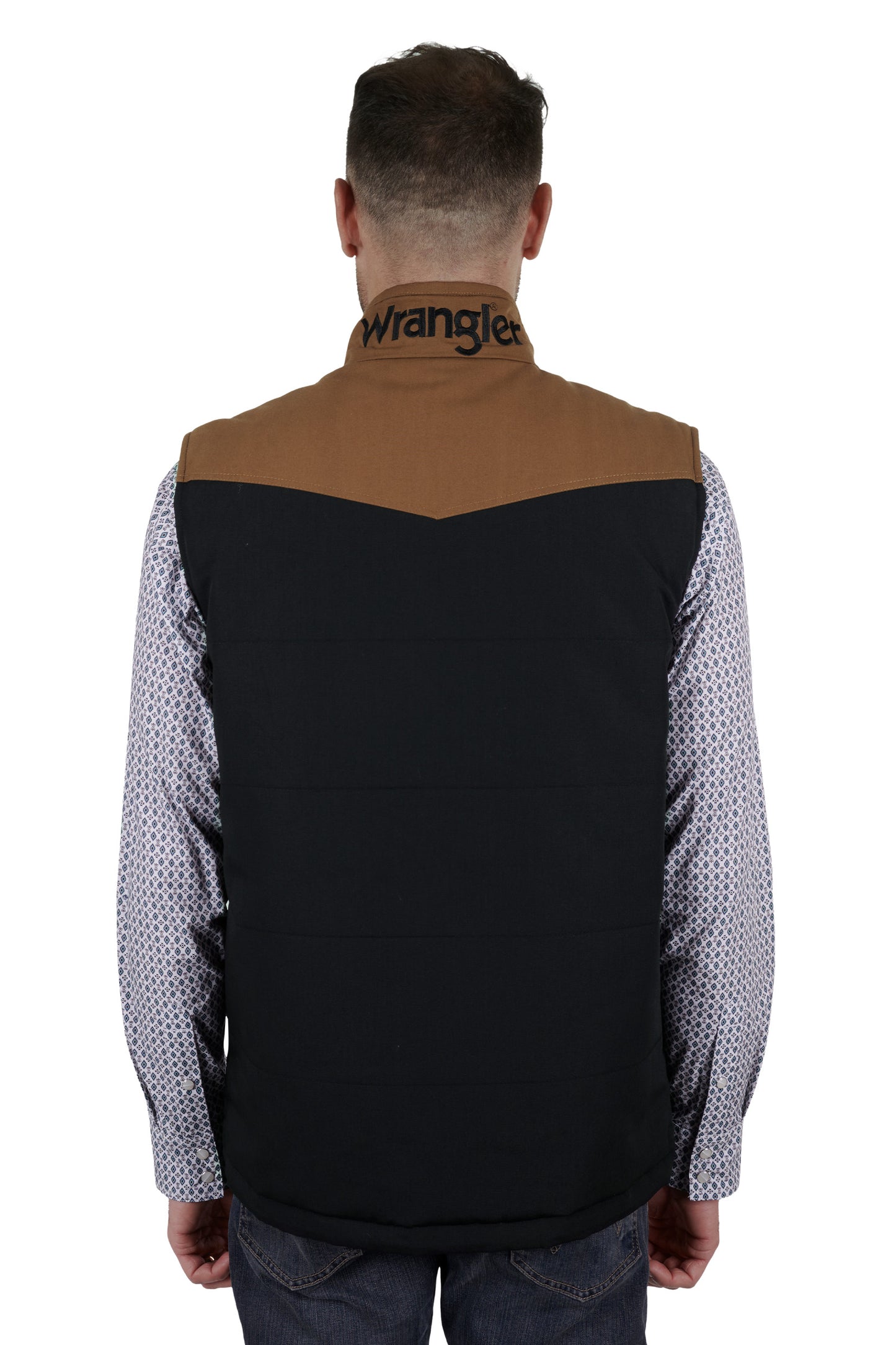 Wrangler Spencer Vest - Black/Tan - X4W1671034