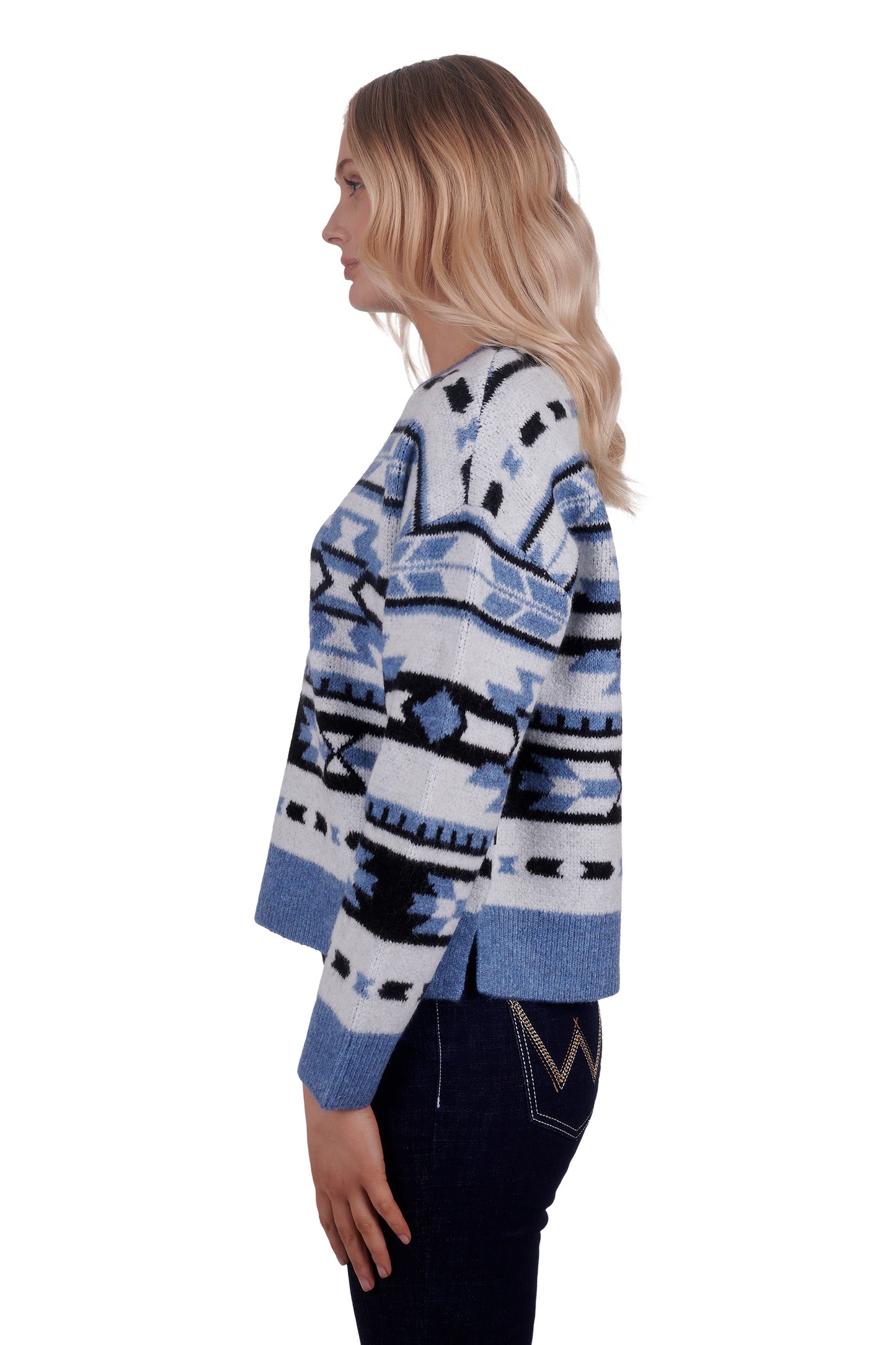 Wrangler Womens Gigi Knitted Pullover - Blue - X4W2517091
