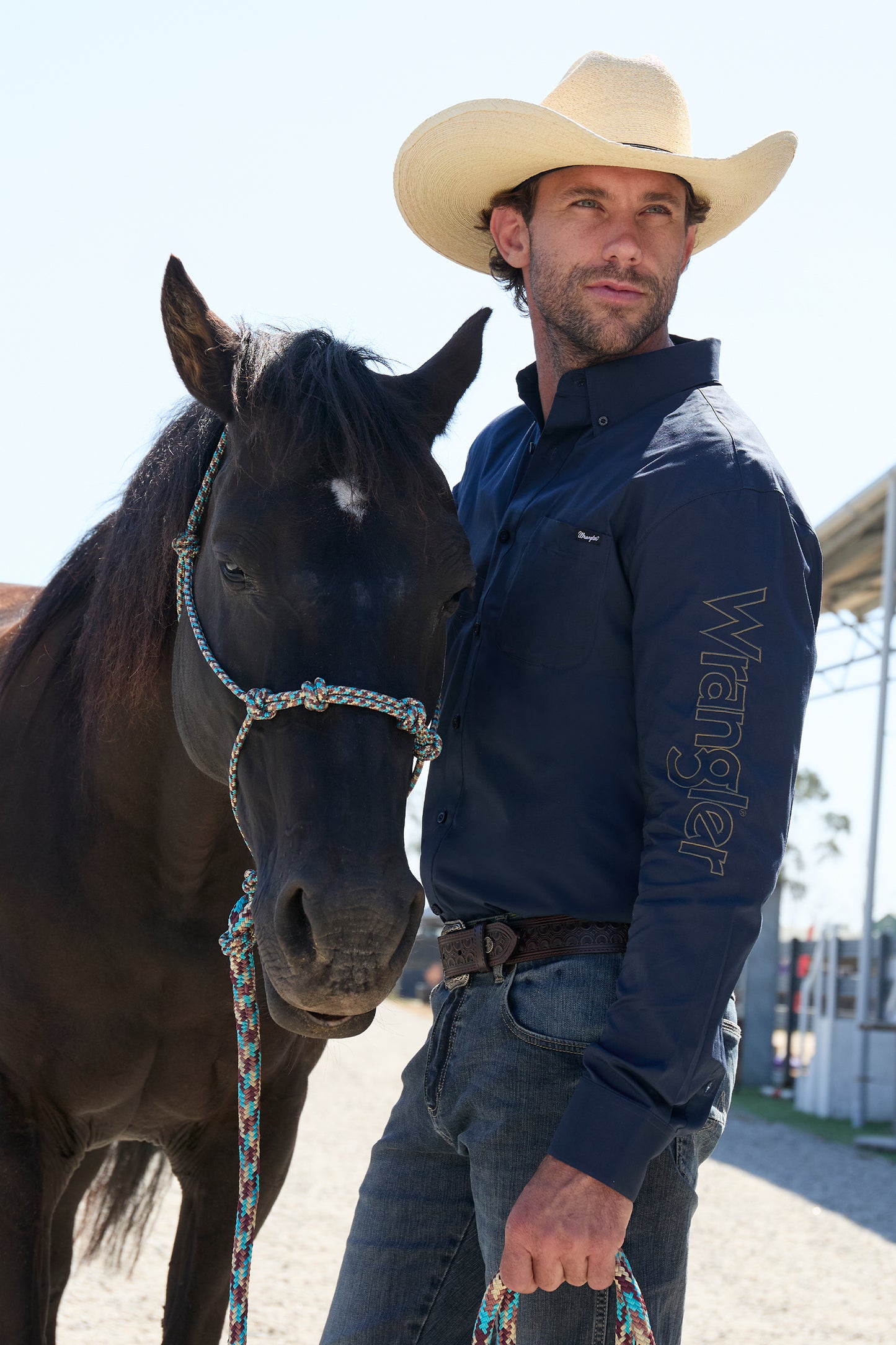 Wrangler Mens Brad Logo LS Dress Shirt X5S1115359