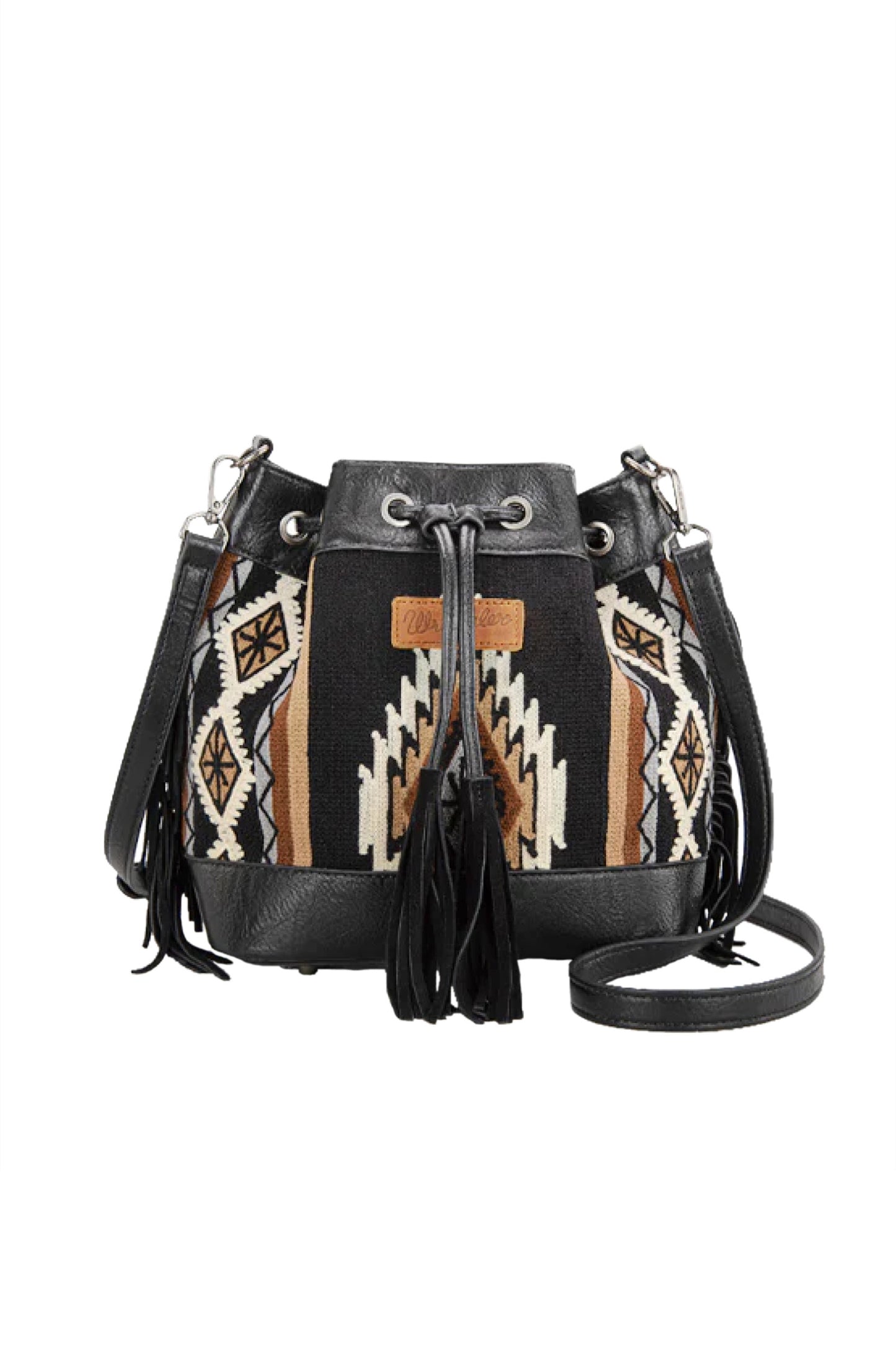 Wrangler Maya Aztec Bucket Bag - Black X5W2992BAG