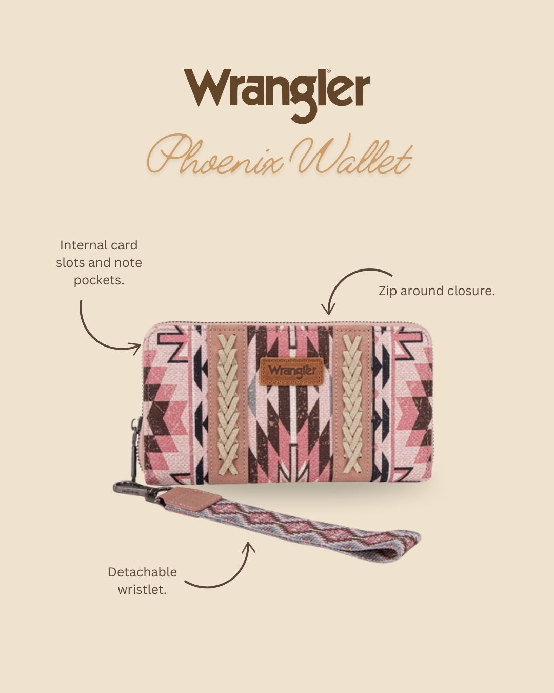 Wrangler Phoenix Wallet - Pink X5W2997WLT