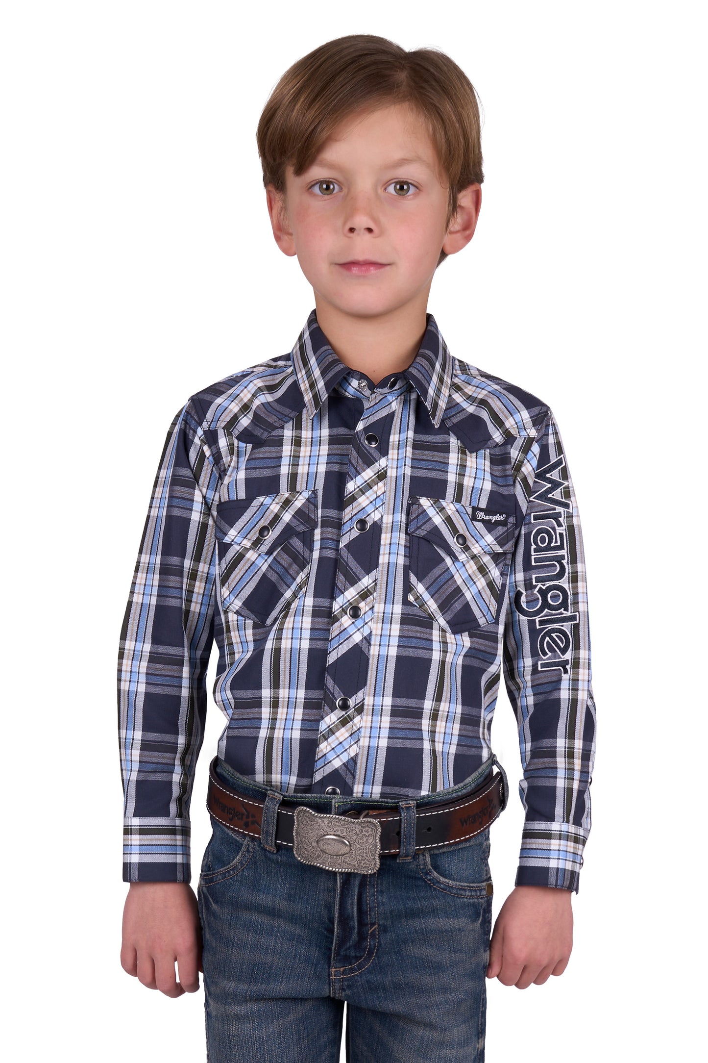 Wrangler Boys Finn Logo Dress Shirt - X5W3111228