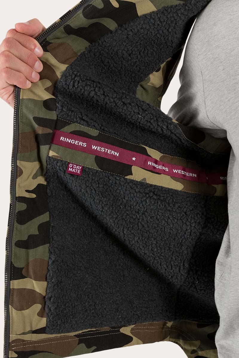 Ringers Western Macquarie Mens Canvas Camo Vest